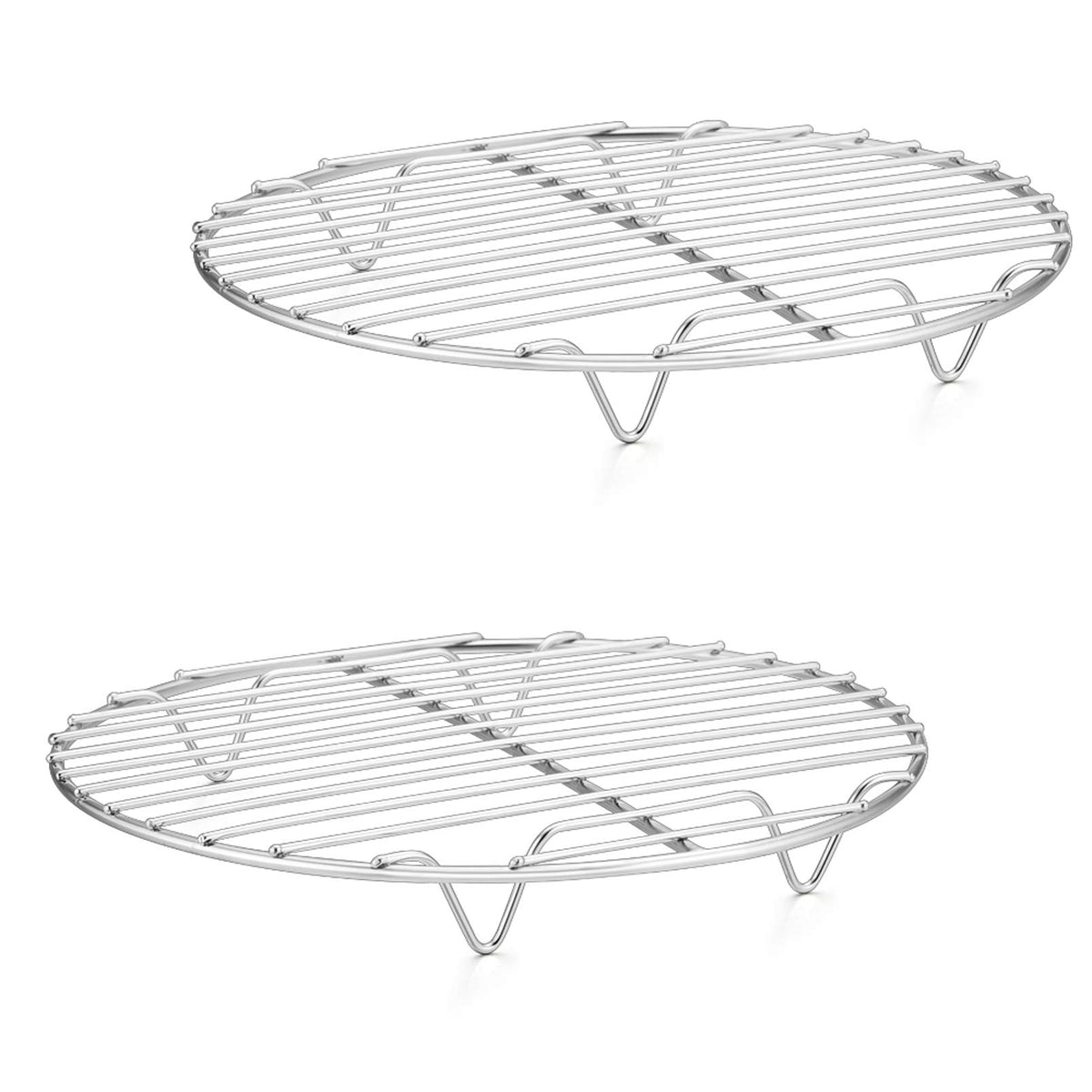 P&P Chef Cooking Rack Round, 9-Inch Stainless Steel Round Rack For Cooking Cooling Steaming Baking, Fit Air Fryer Pot Pressure C