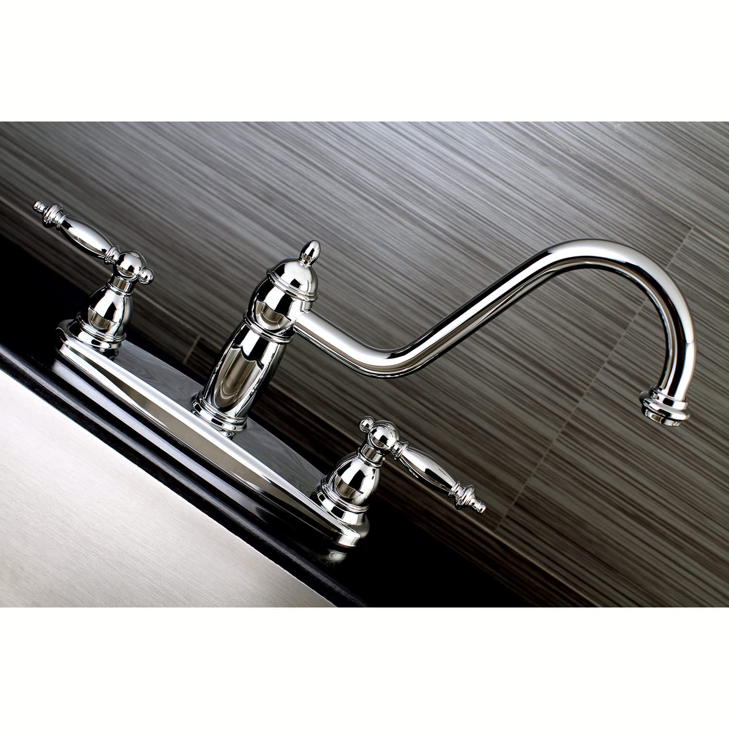 Kingston Brass Kb7118Tlls Templeton Centerset Kitchen Faucet, Brushed Nickel