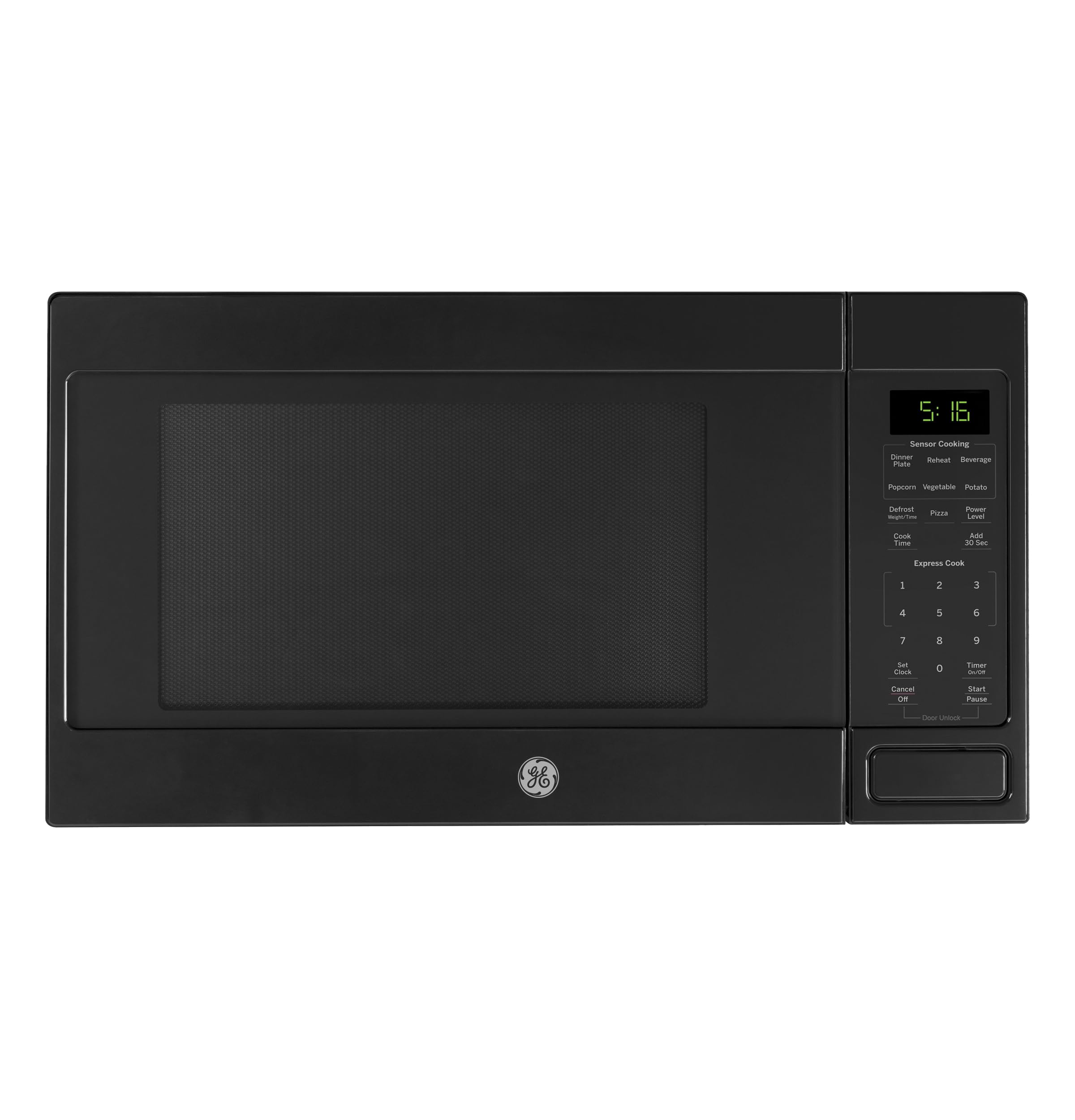 GE GCST16S1WBB Microwave Oven, 1,150-watt 8 Auto Cooking Settings, Child-Lock Technology, Kitchen Essentials for The Countertop,