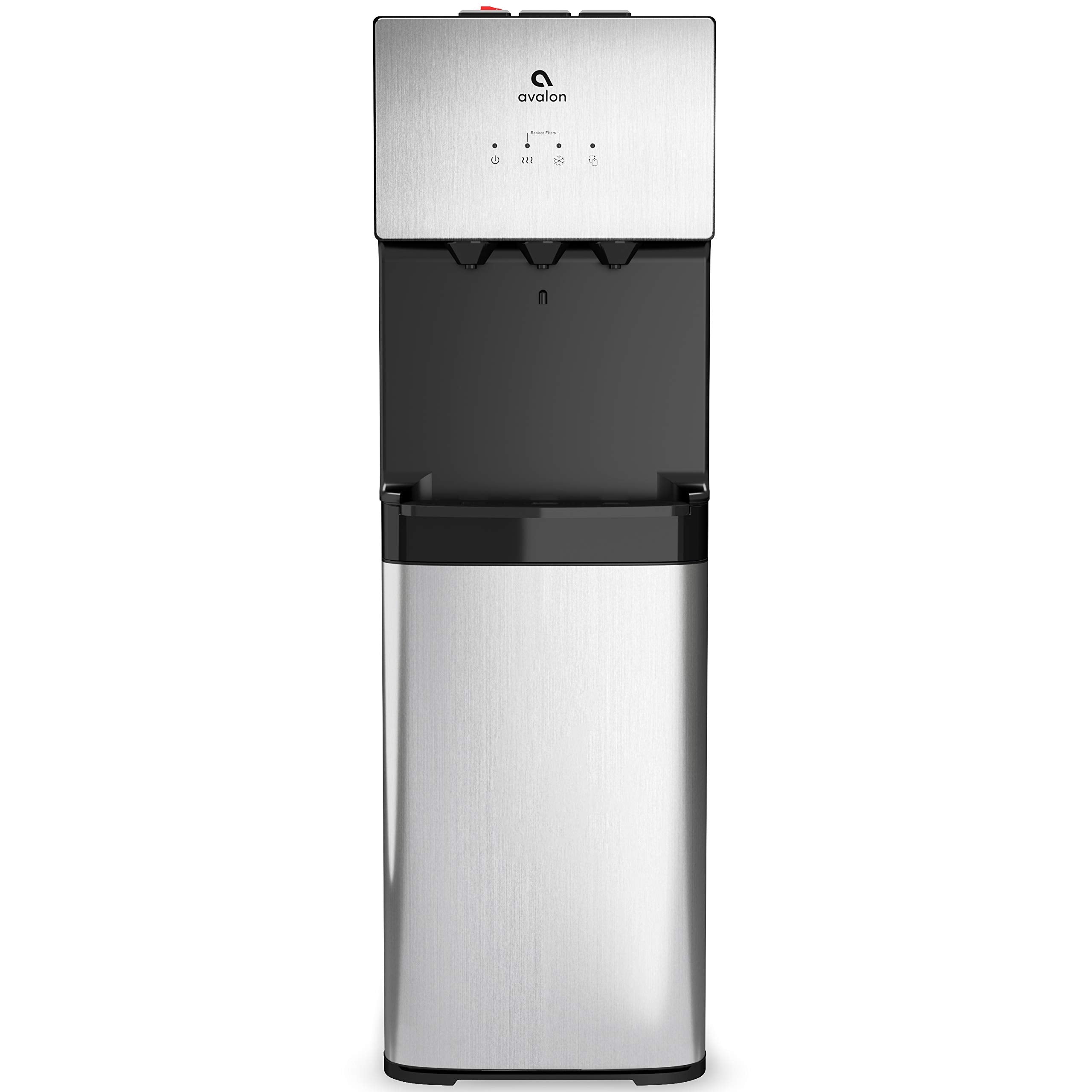 Avalon A3F Bottom Loading Water Cooler - Stainless Steel, Black, BioGuard, 3 Temperature Settings, UL-Filtered