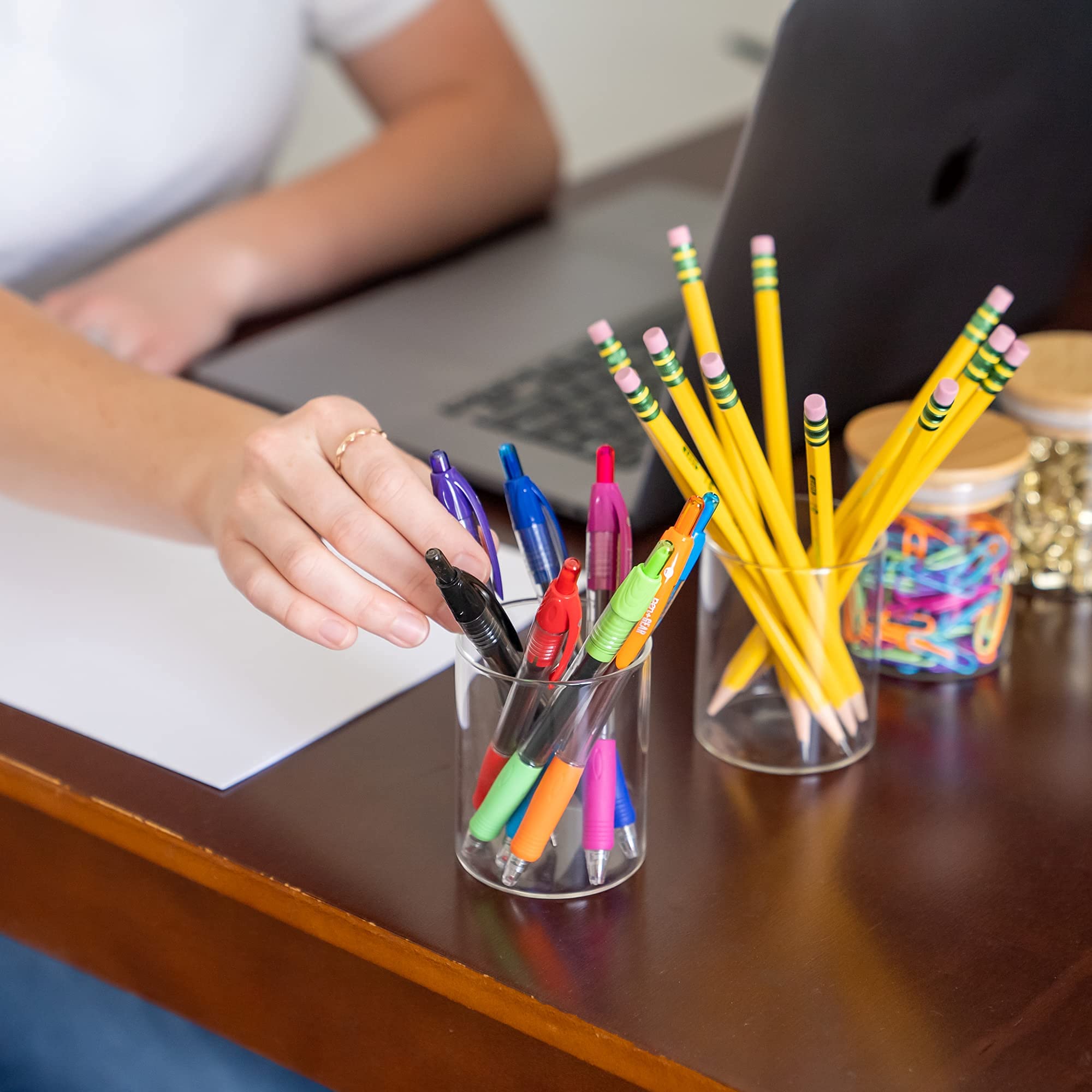 Kaptivating Kitchens 6Oz Glass Jar Set, Transparent