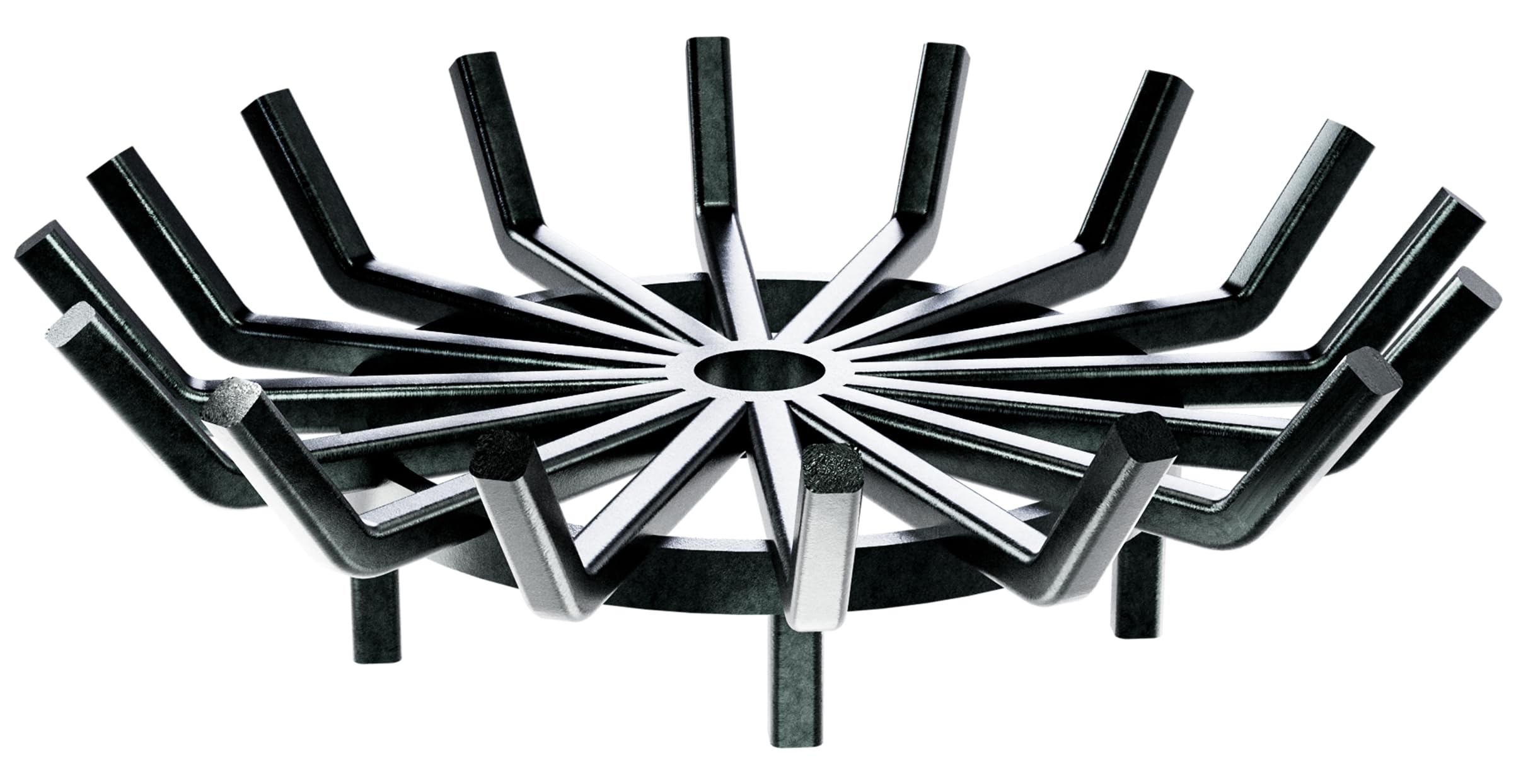 IDZO 27in Fire Grate Log Grate Wrought Iron Fire Pit Round Spider Wagon Wheel Firewood Heavy Duty Bar Fireplace Stove Burning Ra