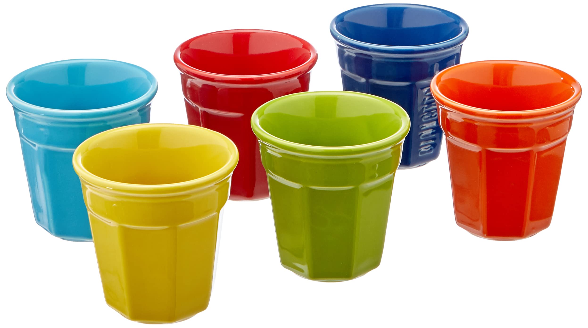 Bialetti Ceramic Espresso Cup Set - Multi Coloured (6Pk)