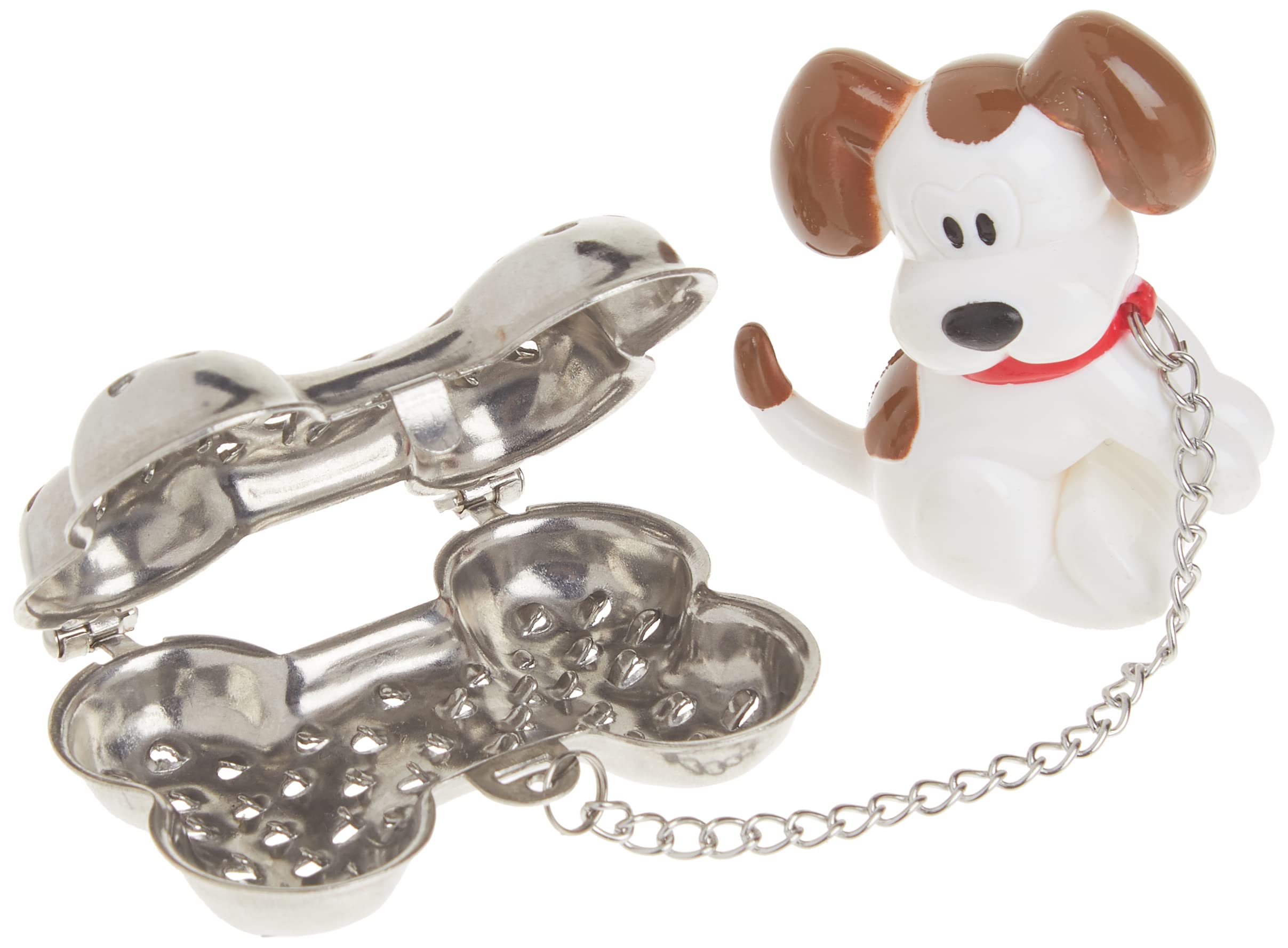 Joie Woof Tea Infuser, 18/8 Stainless Steel Infuser, Dog And Bone, Silver