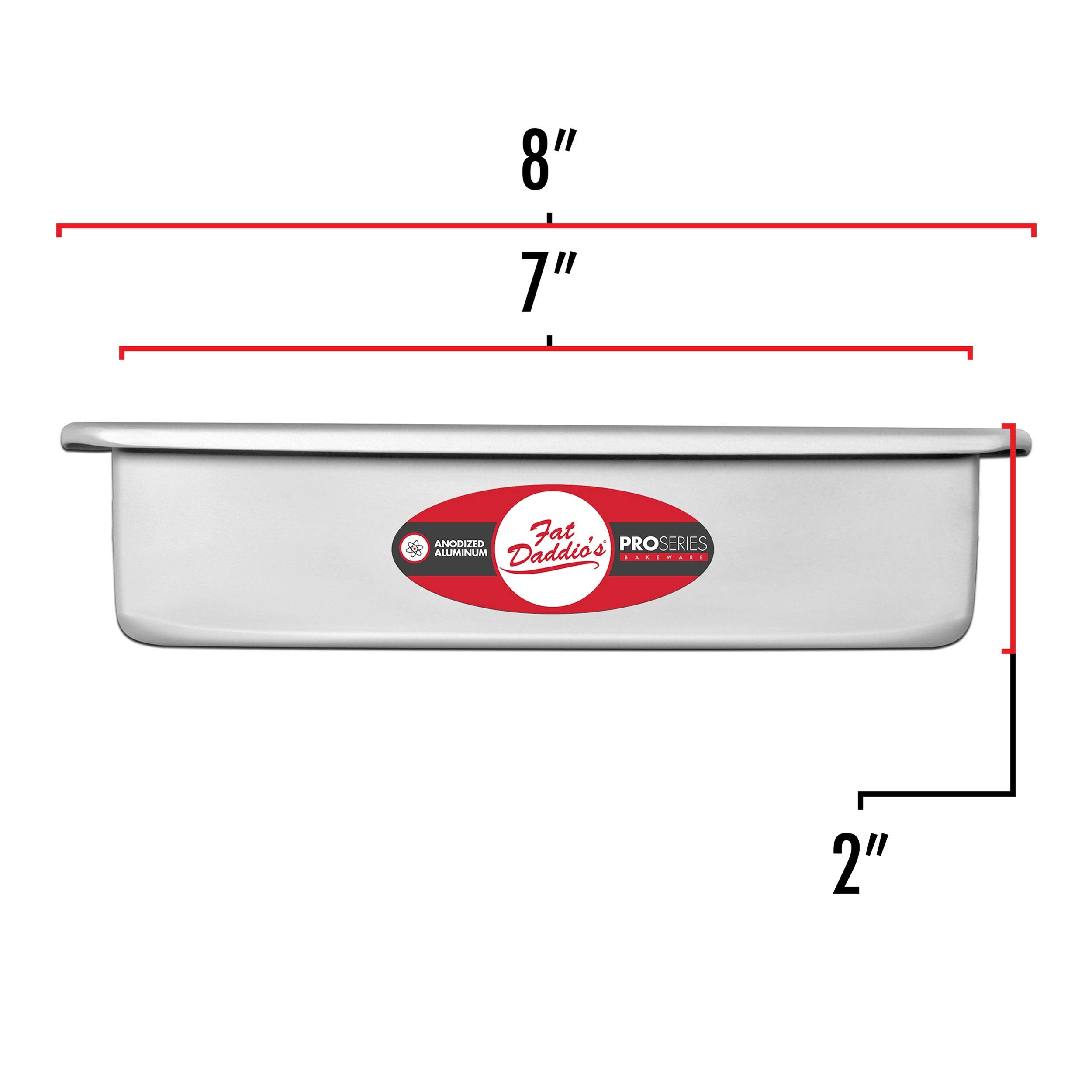 Fat Daddio'S Pob-7112 Sheet Cake Pan, 7 X 11 X 2 Inch, Silver