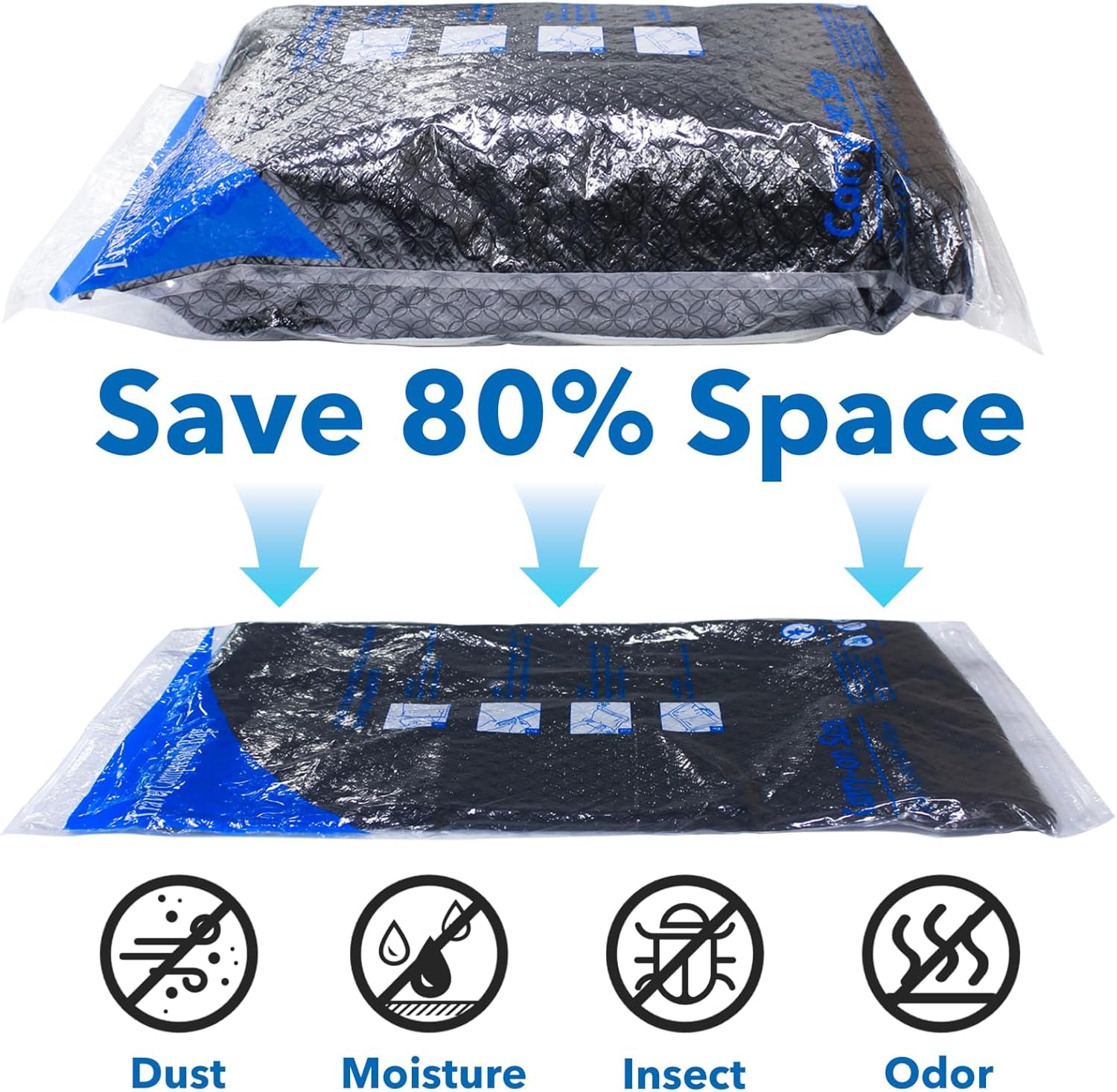 16 Pack Travel Vacuum Bags with Pump,vacuum travel bags with pump (2J/2L/2M2S/4 ROLLER BAGS/4 SMALL ROLLER BAGS), vacuum seal ba