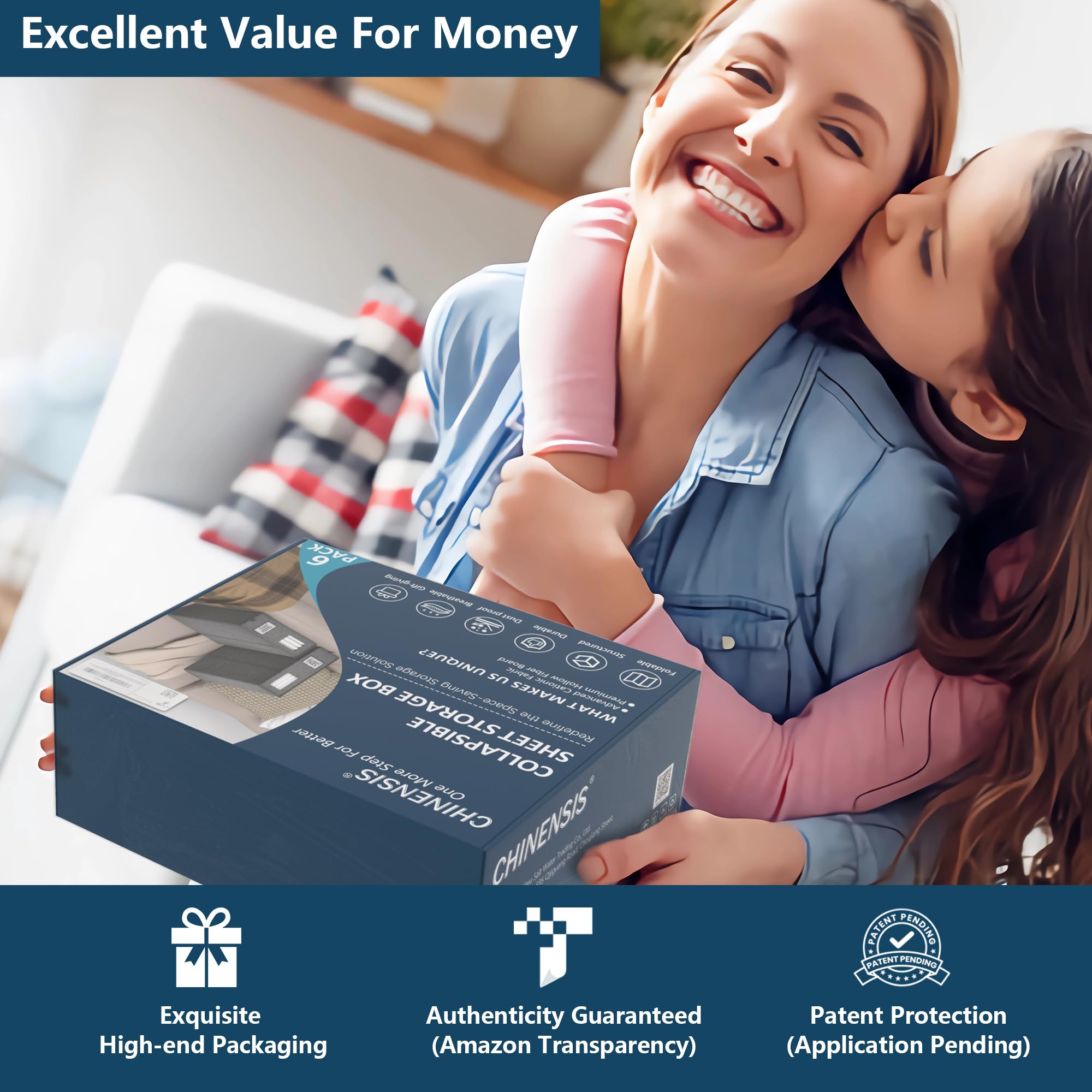 6 PACK Sheet Organizers and Storage - Linen Closet Organizers and Storage, Bed Sheet Organizer, Sheet Storage with Window - Idea