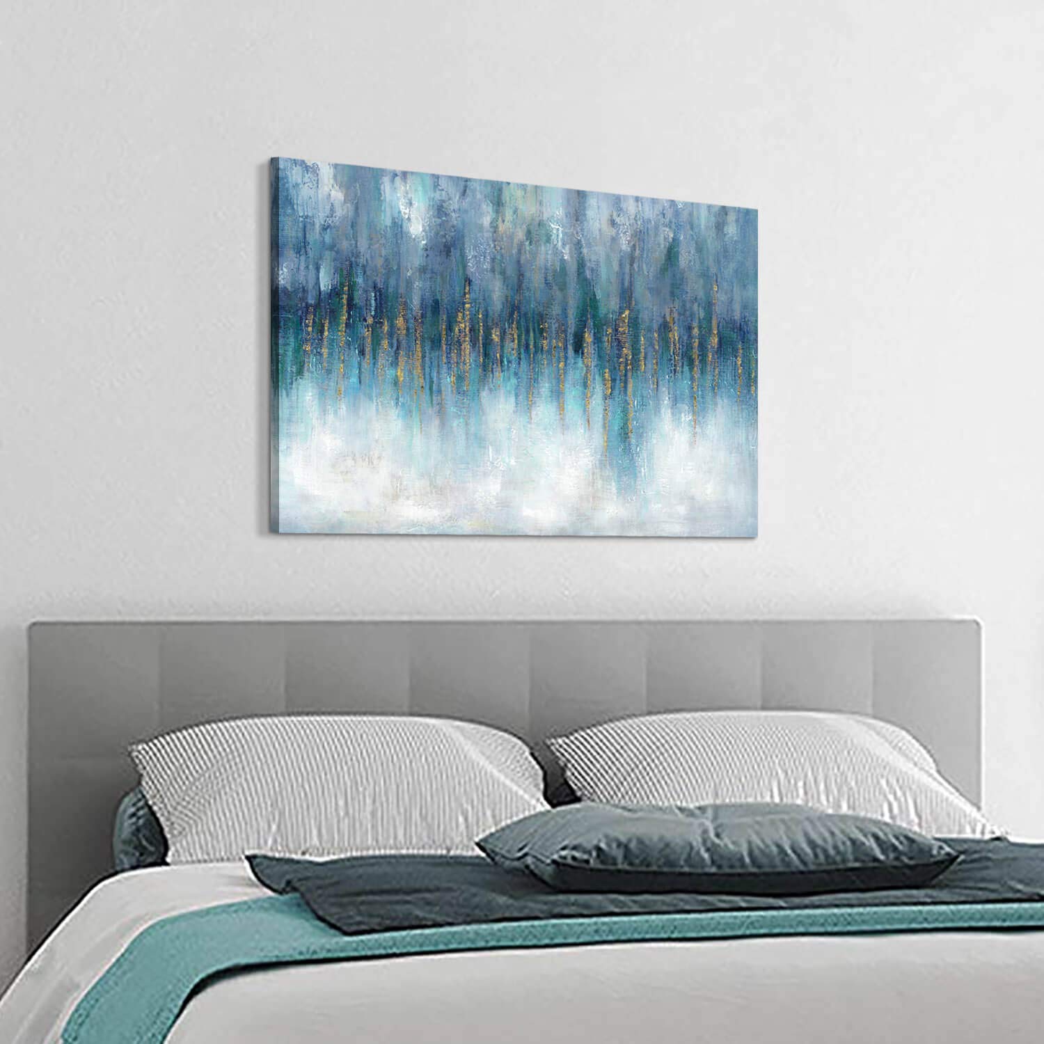 Abstract Picture Wall Art Canvas: Modern Artwork Texture Painting On Canvas For Bedroom (36'' X 24'' X 1 Panel)