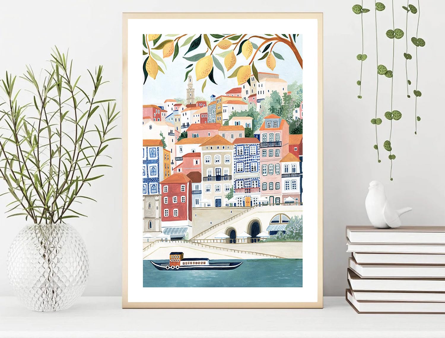 Nationcog Porto Art Print, Portugal Art Print, Travel Print, Portugal Travel Poster, Travel Gift, Poster, Europe Print, Housewar