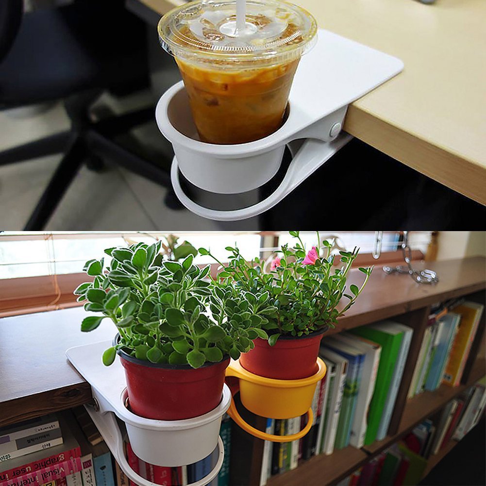 Sero Innovation Cup Clip Drink Holder - Red - Snap To Tables, Desks, Chairs, Shelves, Counters. Keep Your Beverage, Smartphone O
