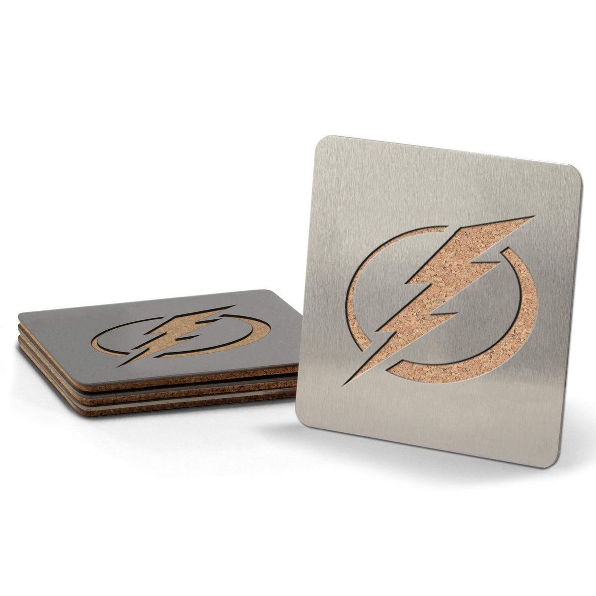 Youthefan 4-Piece Coaster Set , Stainless Steel, 4'' X 4''