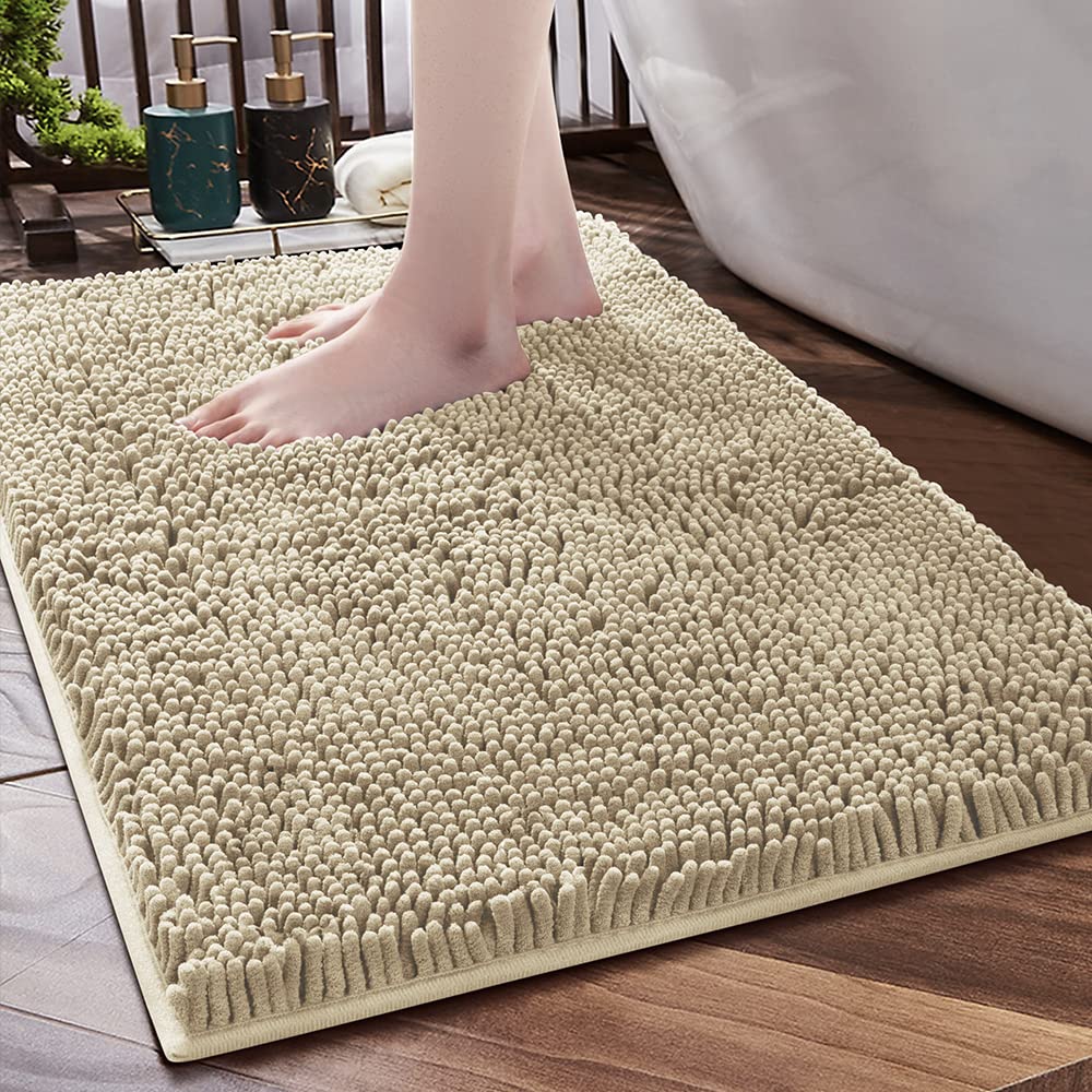 Sonoro Kate Bathroom Rug,Non-Slip Bath Mat,Soft Cozy Shaggy Durable Thick Chenille Bath Rugs For Bathroom,Plush Rugs For Bathtub
