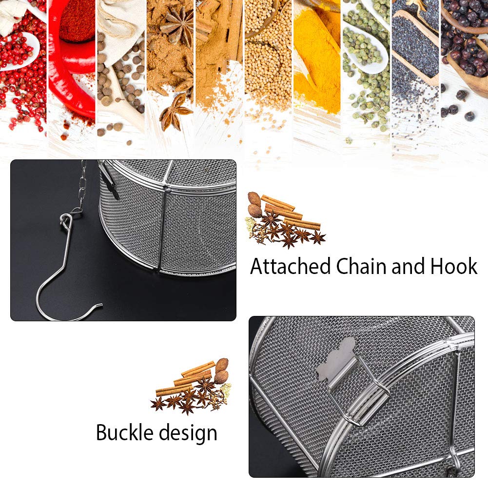 Stainless Steel Spice Seasoning Strainer Tea Ball Strainer Soup Seasonings Seperation Basket Spice Filter Kitchen Tools 5.52 X 3