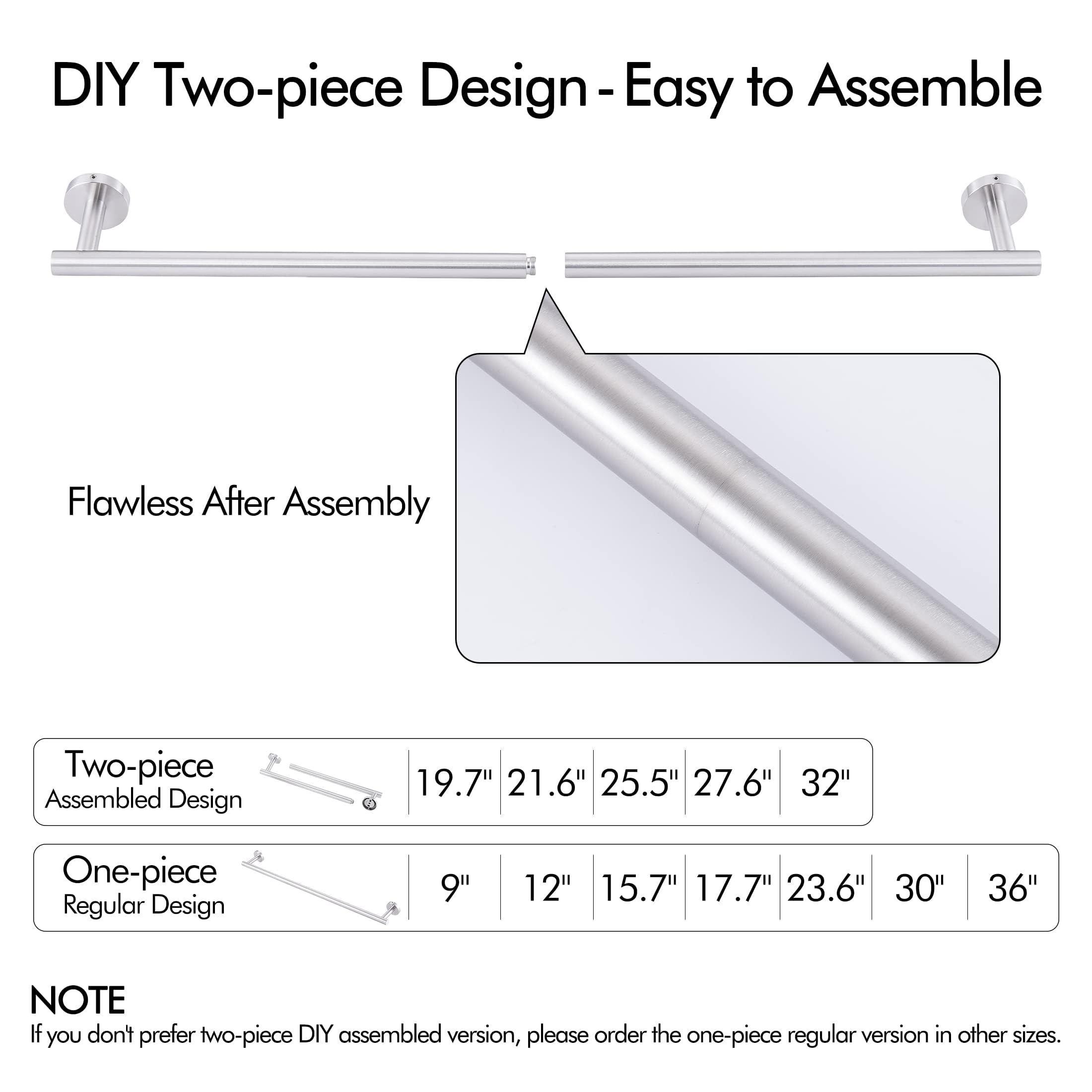 Kes 19.2 Inch Bathroom Towel Bar, Towel Holder For Bathroom Wall, Bathroom Towel Rack Sus304 Stainless Steel Brushed Finish, Tot