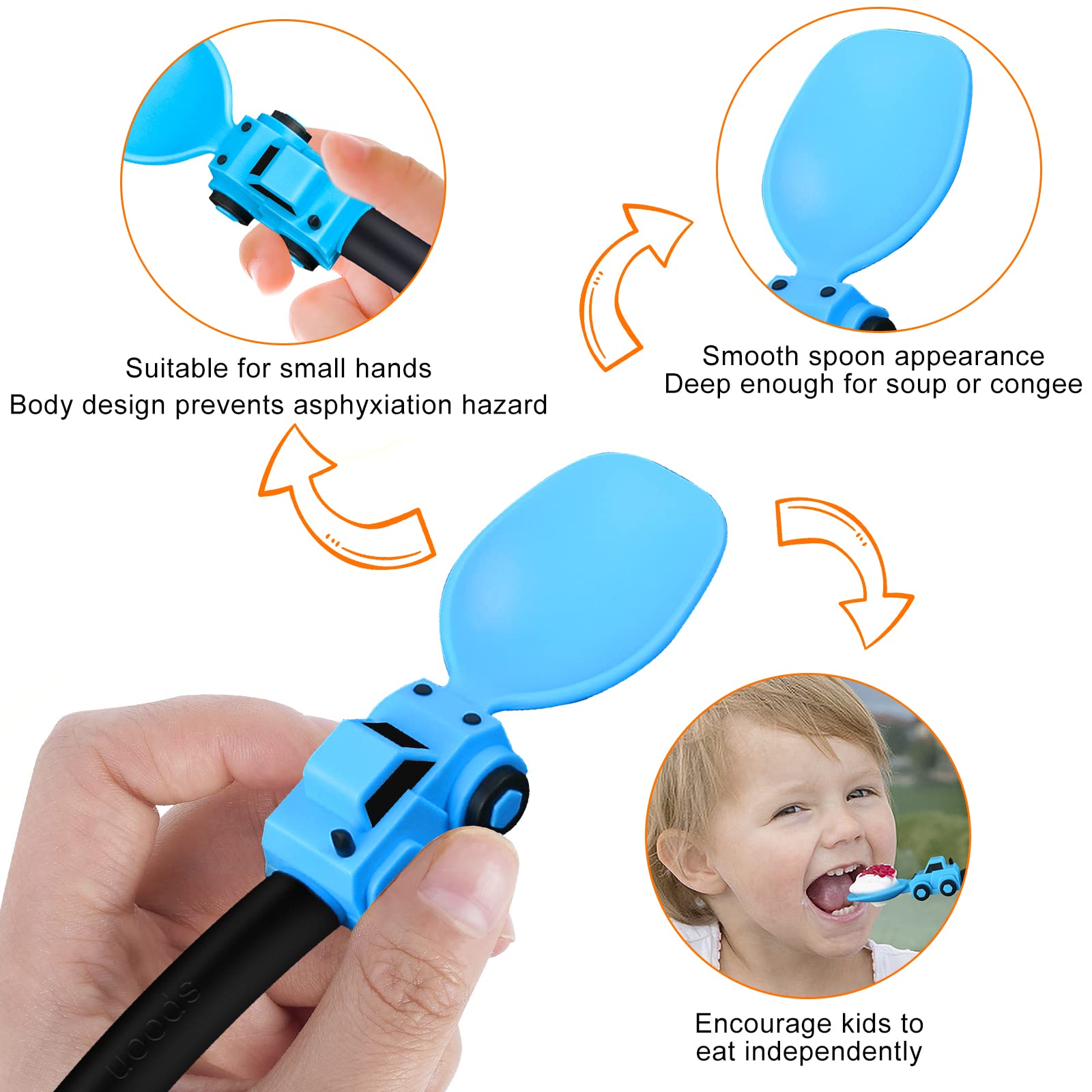Construction Toddler Utensils - Toddler Forks and Spoons - Toddler Spoon and Fork Set - for Toddler Utensils - Baby Utensils - P