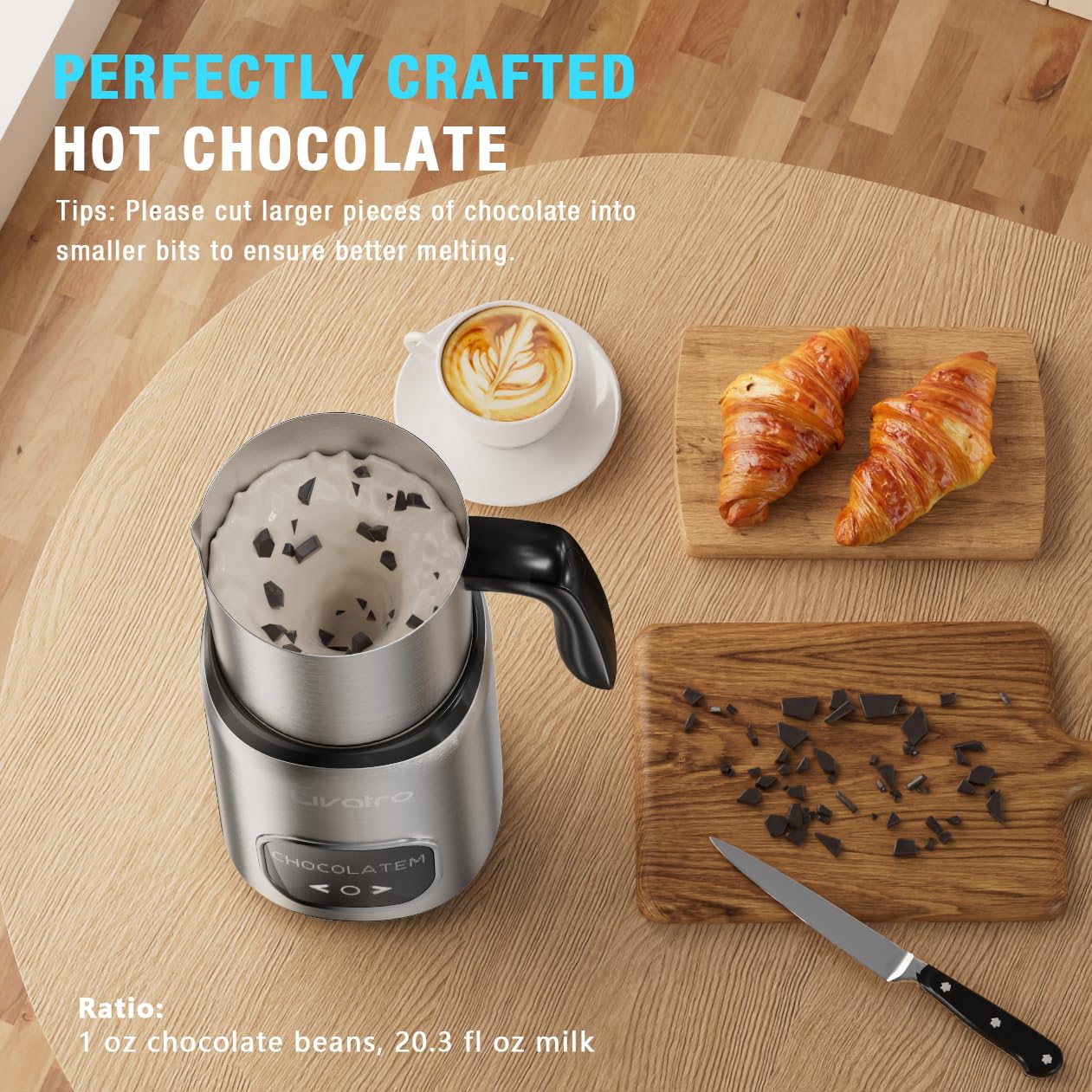 14-In-1 Electric Milk Frother And Steamer, Dual Cup Sizes (20.3Oz & 13.5Oz) Stainless Steel Automatic Milk Warmer With Memory Fu