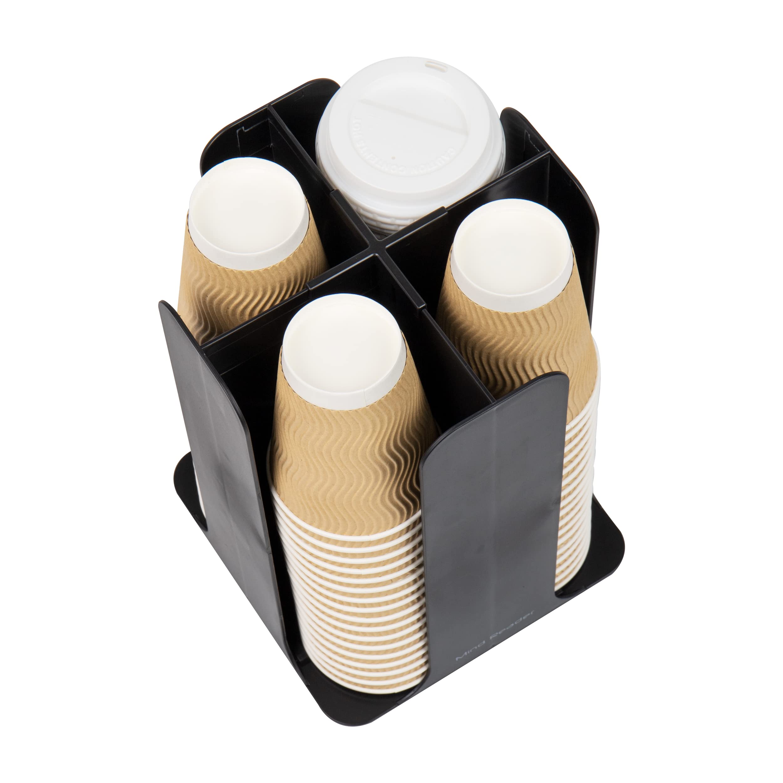 Mind Reader Cup and Lid Carousel  7.75 x 12 x 7.75  Black