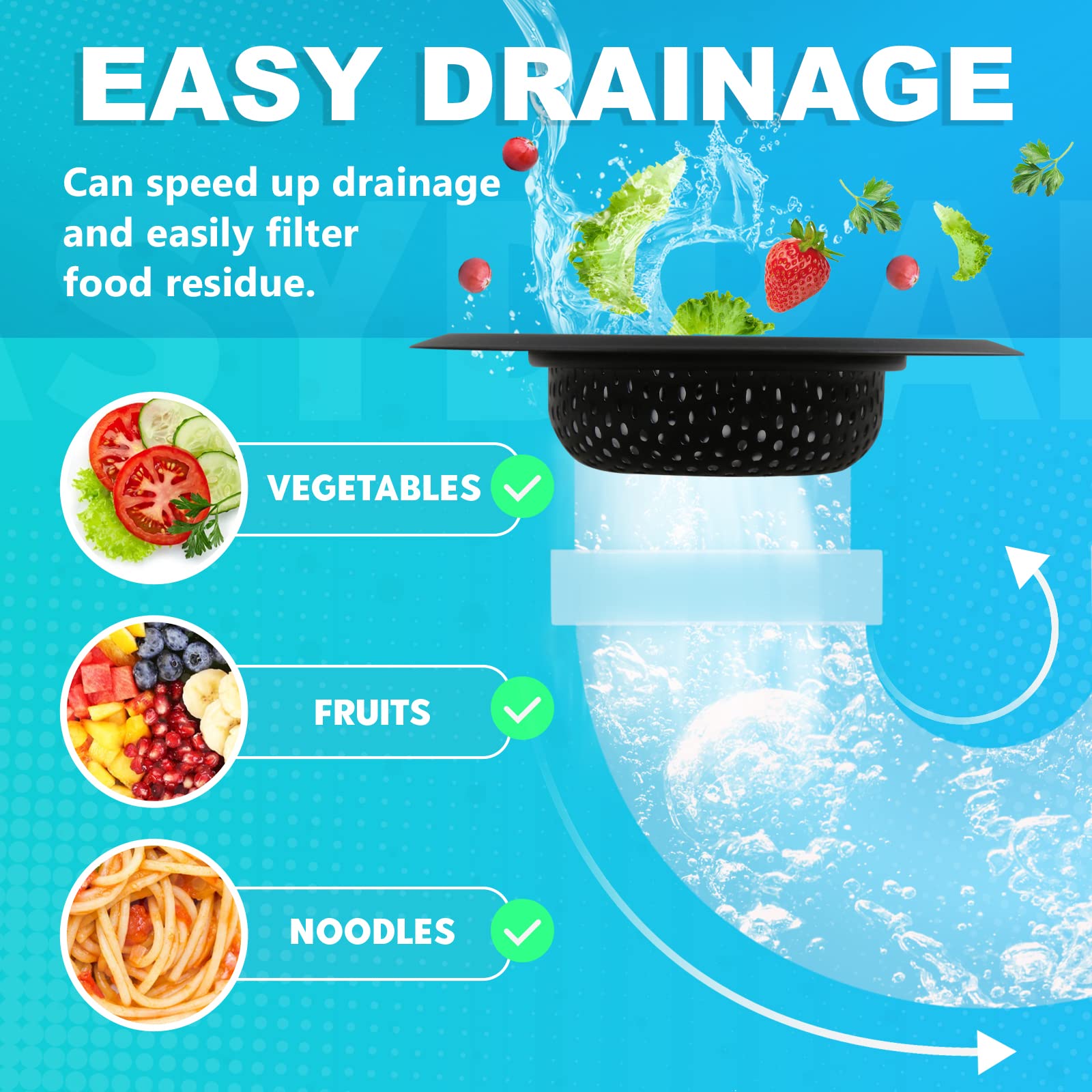 Sink Drain Strainer, 2 Pcs Kitchen Sink Strainer - Upgraded Large Wide Rim 4.5'' Diameter Stainless Sink Strainers For Kitchen S