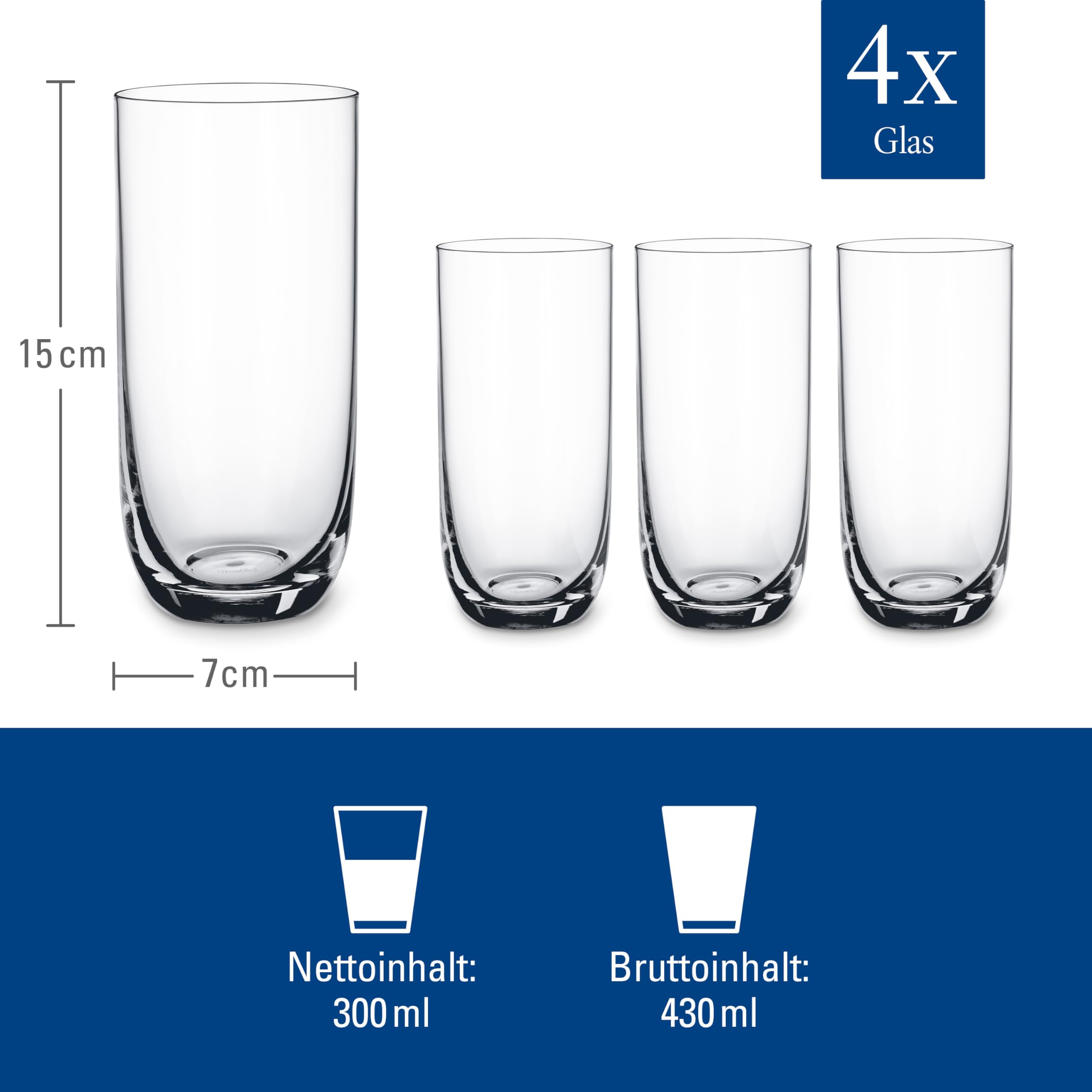 Villeroy & Boch La Divina Longdrinkbecher Set 4tlg glass