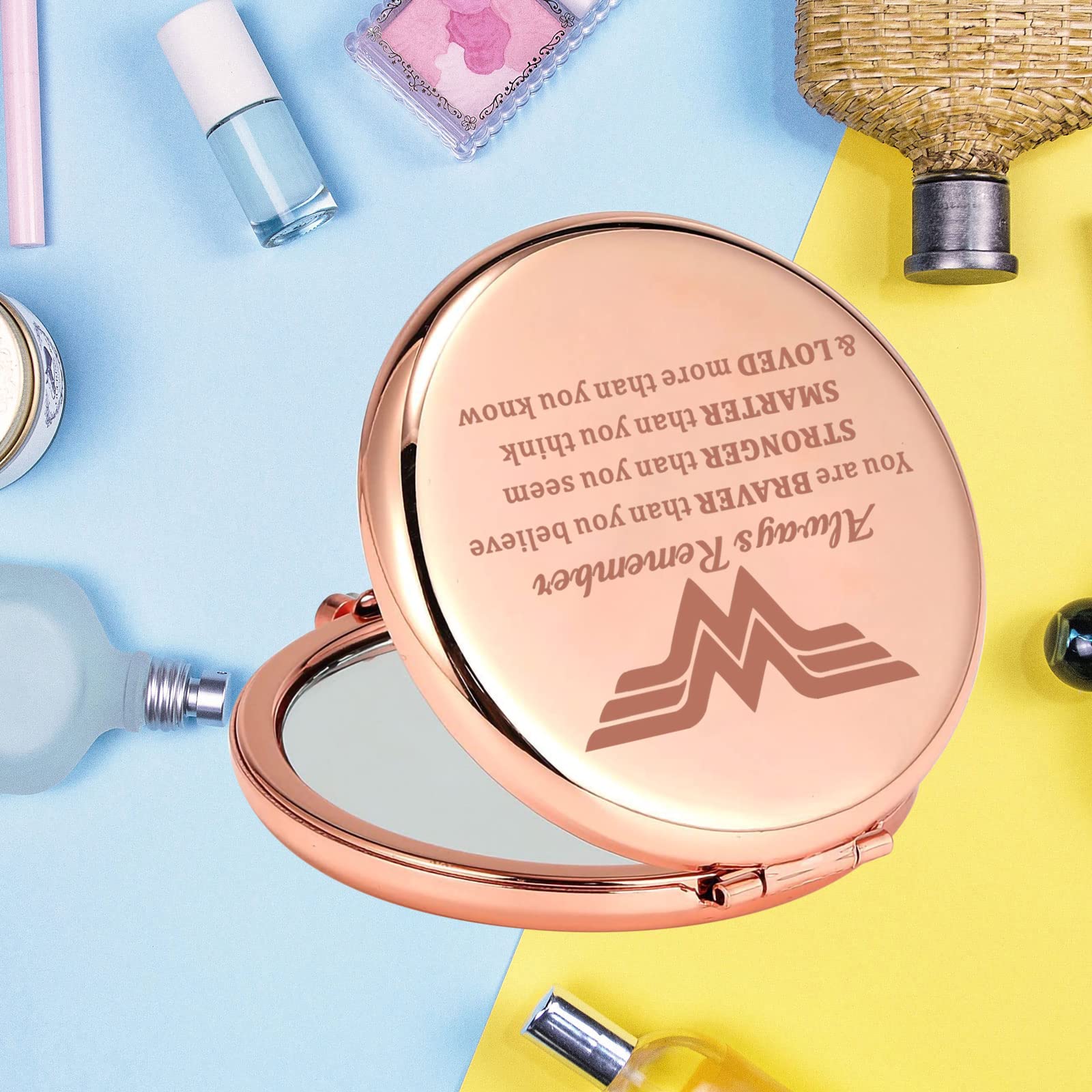 Keychin Heroine Pocket Mirror Diana Fans Gift You Are Braver Stronger Smarter Than You Think Heroine Compact Mirror For Women Gi