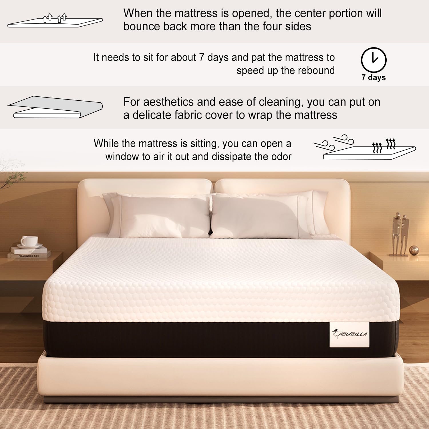 Liyih 10 Inch Full Mattress, Memory Foam Mattress, Guest Room Mattress,Suitable For Camping Mattresses, Memory Foam Topper Cooli