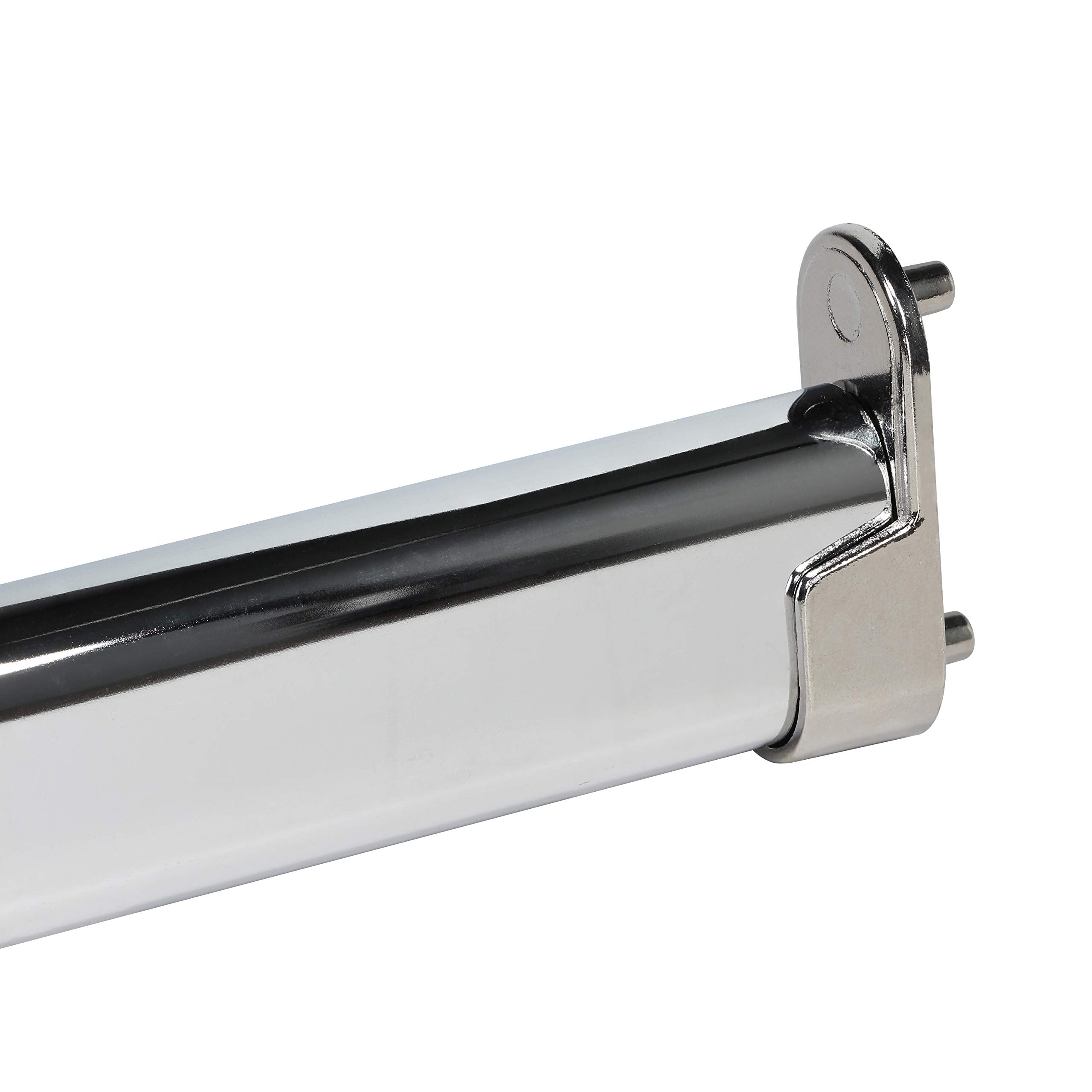 Rok Hardware Chrome 1-3/16 '' (30 Mm) X 19/32 '' (15Mm) Oval Closet Rod End Support With 3/16 '' (5Mm) Pins 30X15X5Mmch (2 Pack)
