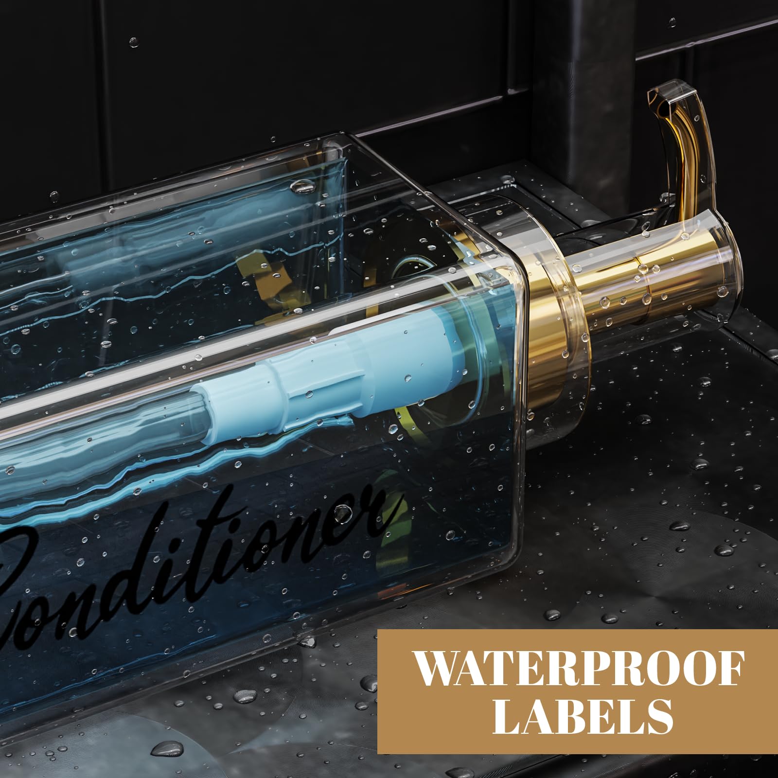 Akalin Shiny Shampoo And Conditioner Dispenser 16Oz, Set Of 3 Refillable Shampoo And Conditioner Shiny Bottles With Pump, 3 Clea