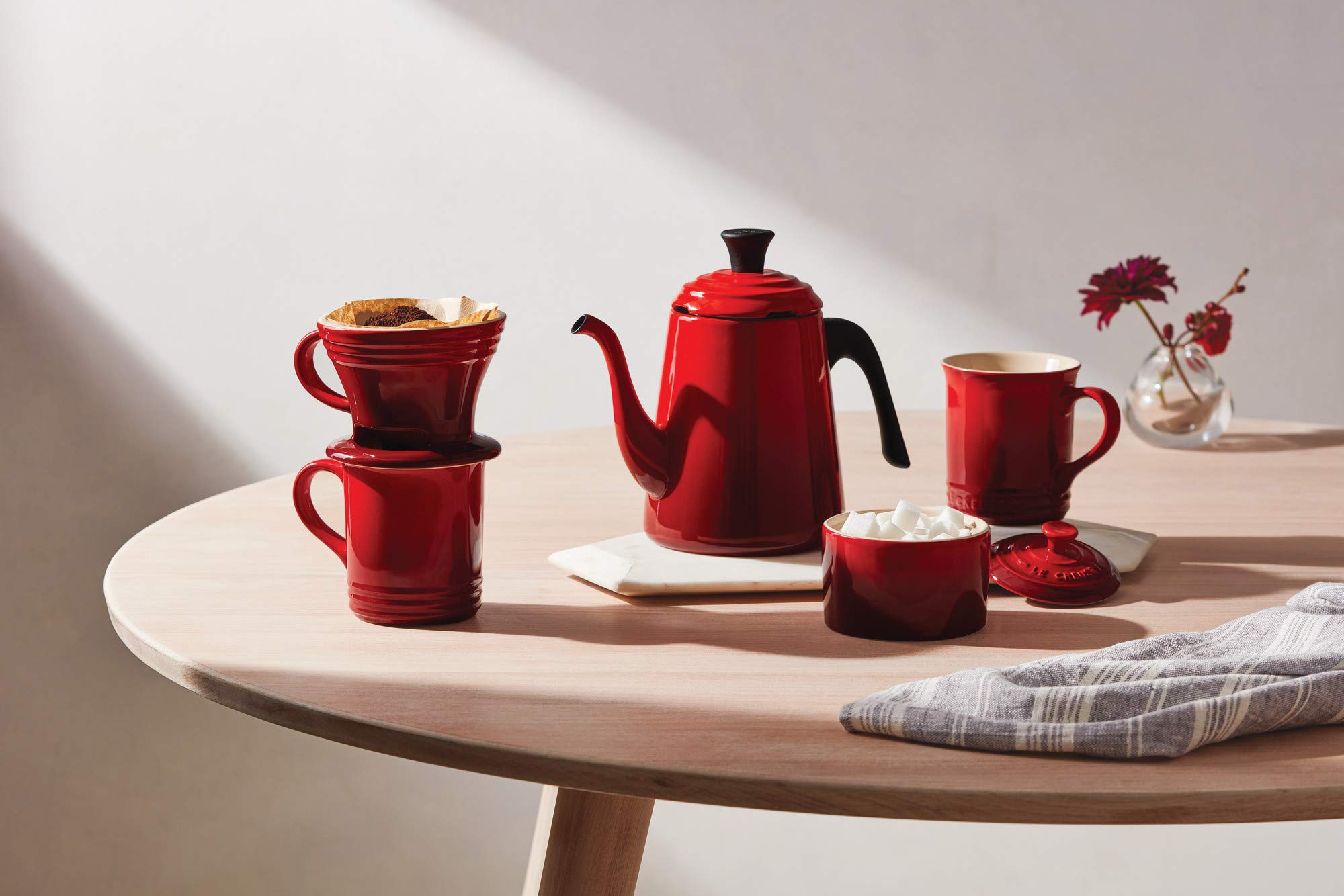 Le Creuset Stoneware Vancouver Mug, 14 Oz., Cerise