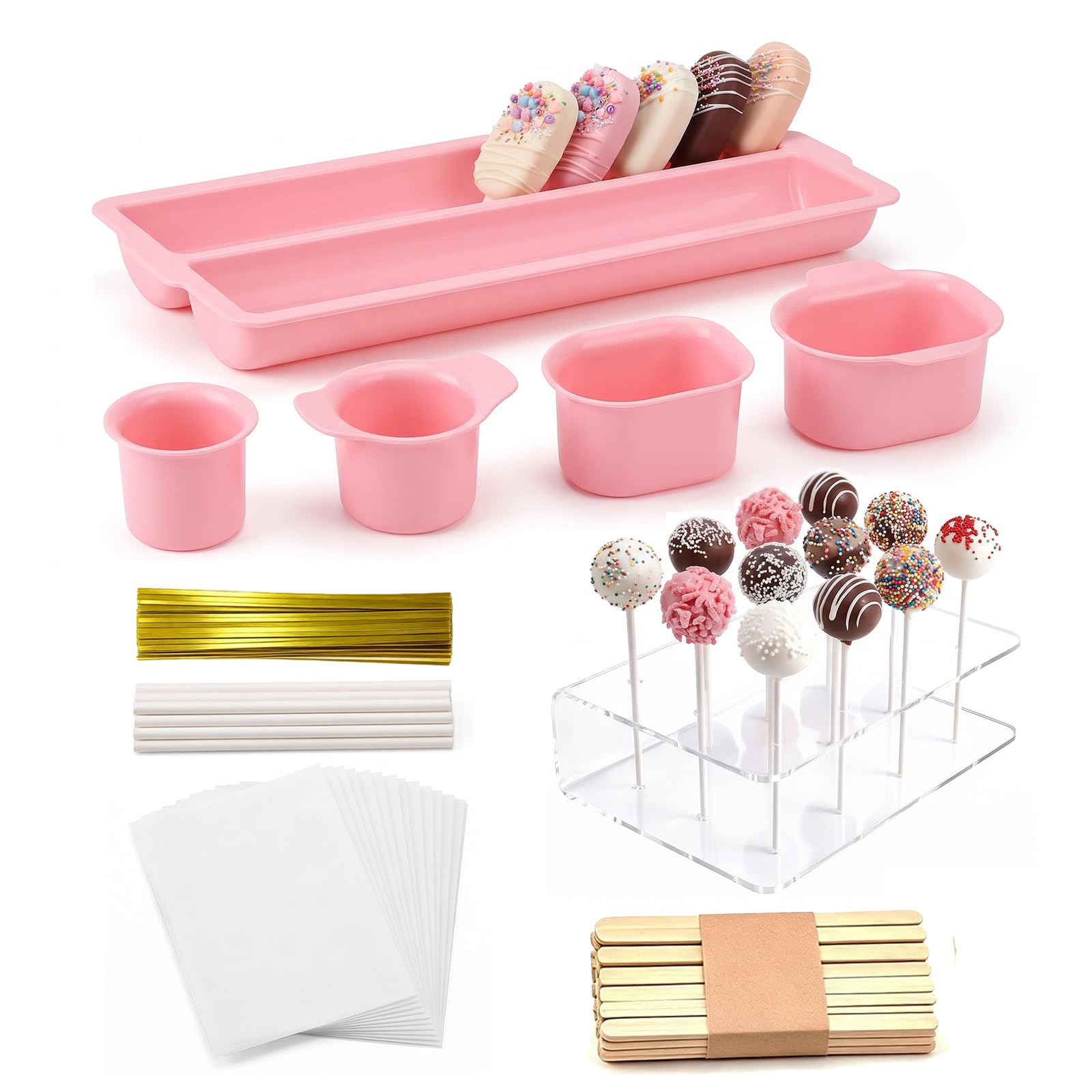 WIMEORS Cake Pop Mold Baking Kit for Homemade Desserts & Candy