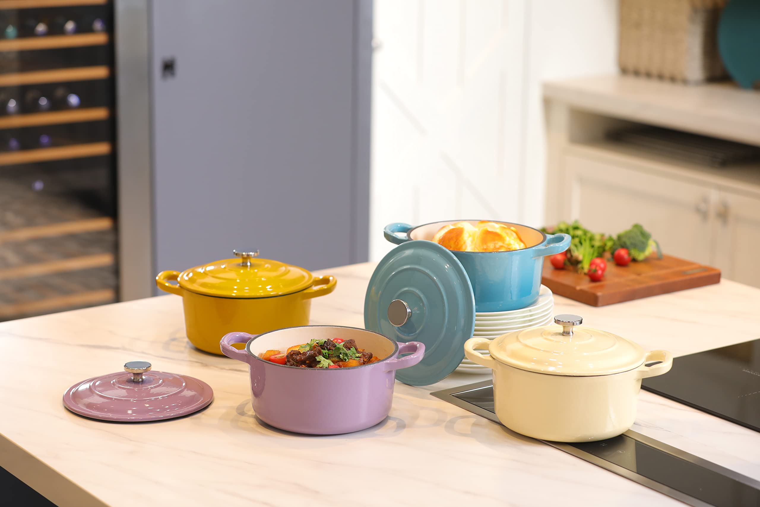 Rj Legend 1.9 Quart Dutch Oven Pot - Enamel Surface, Non-Stick, Easy To Use Cast Iron Cookware - Ideal Gift For Your Friends & F