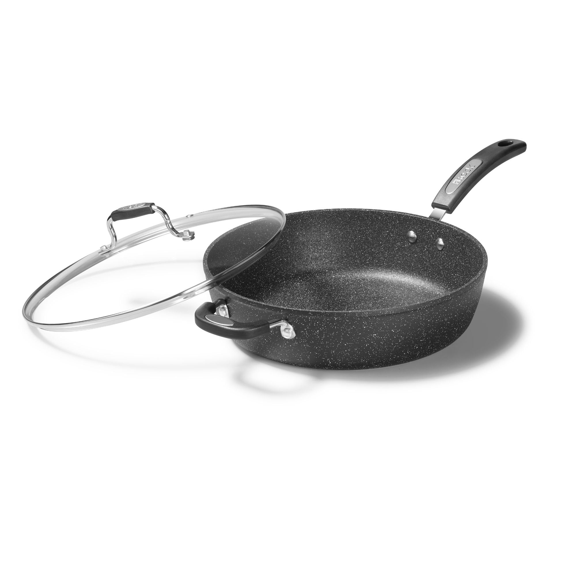 Starfrit The Rock 12 (30cm) Non-Stick Jumbo Cooker Pan with Lid - Durable Forged Aluminum - Oven Safe - PFOA Free - Easy to Cl