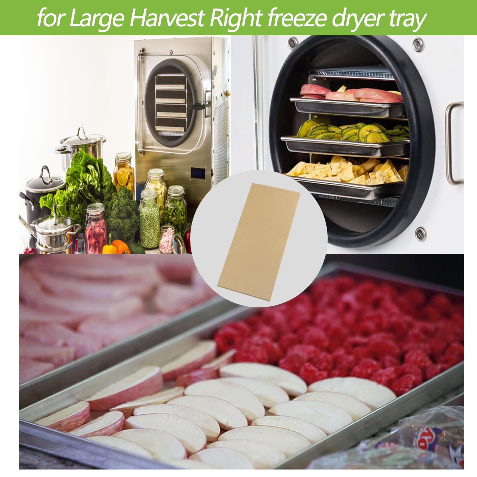 150 Pcs Large Freeze Dryer Paper Mats For Harvest Right Freeze Dryer Tray Accessories 100% Parchment Paper