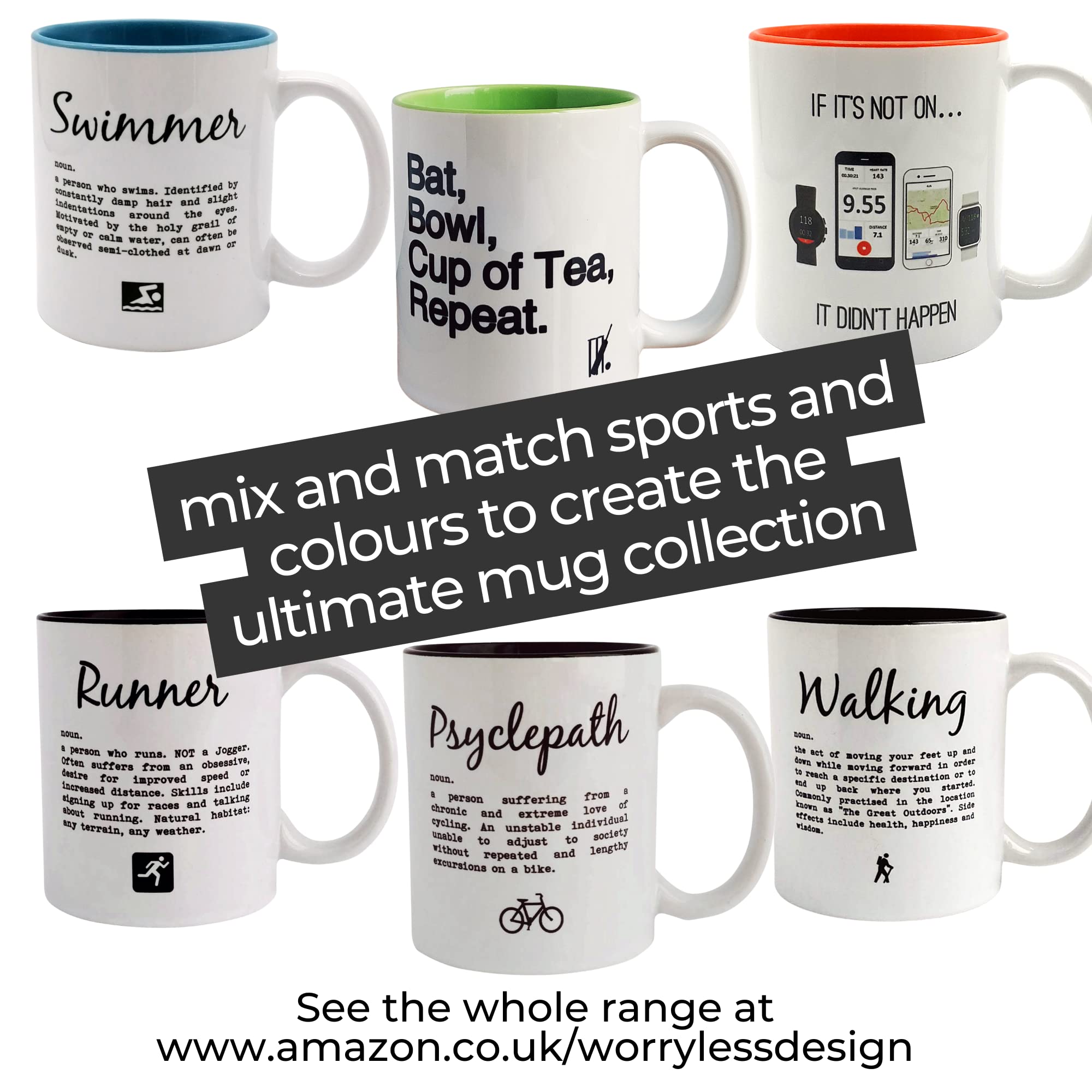 Worry Less Design A Runners' Dictionary - Running Mug, Dad's Gift, Mom's Gift