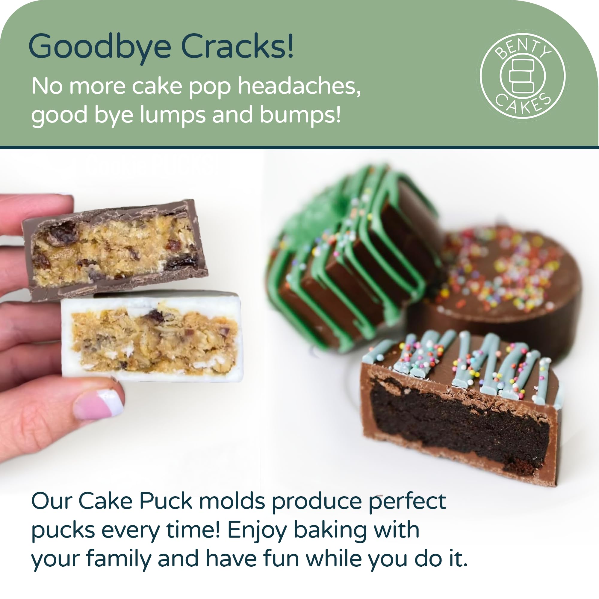The Original Cakepuck Bonus Bundle Set - It'S Not A Pop, It'S A Puck! The Easier Way To Make Chocolate Covered Desserts - Bpa Fr