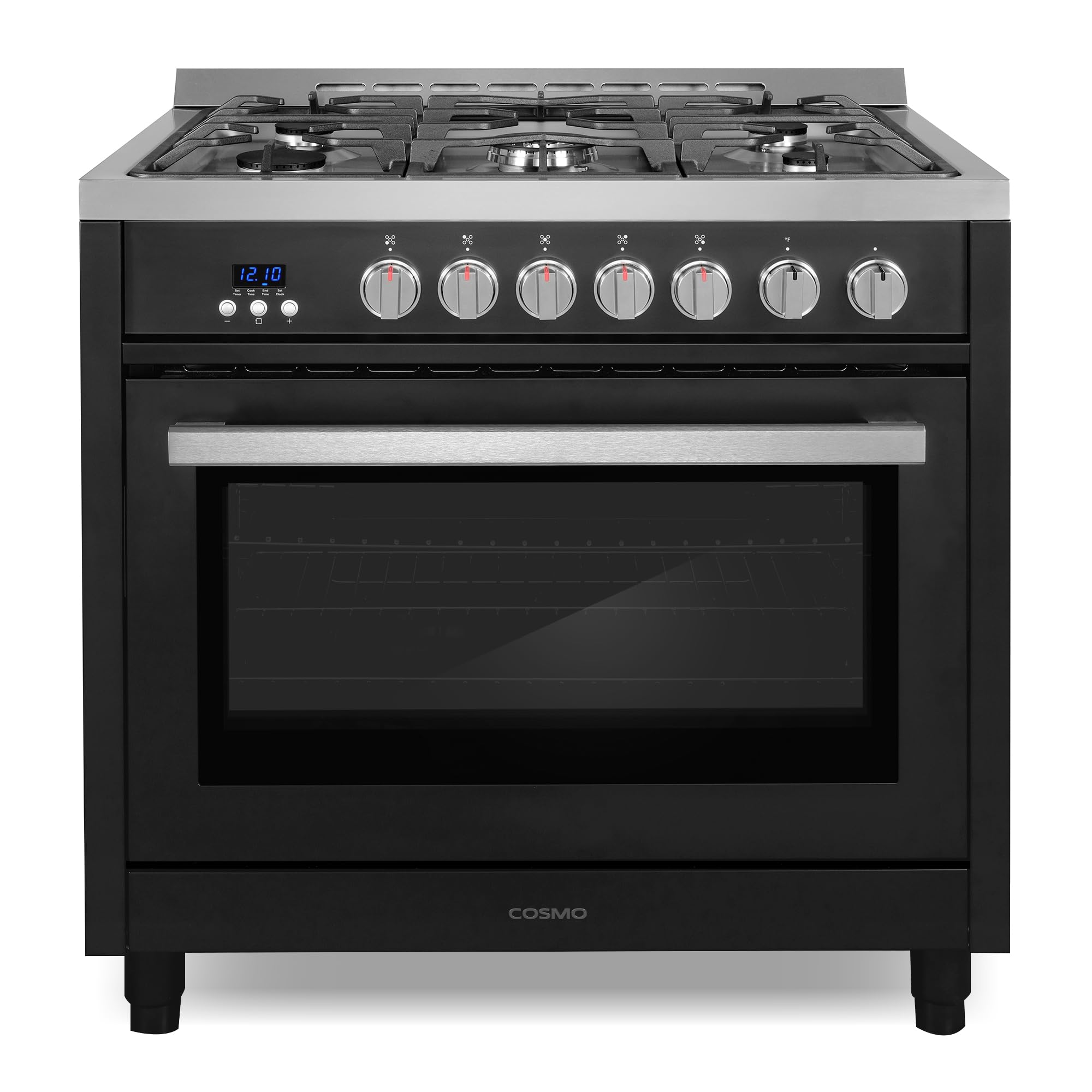 36 in. Nebula Coll 4.4 cu. ft. 5 Burner Gas Range, Convection, Matte Black