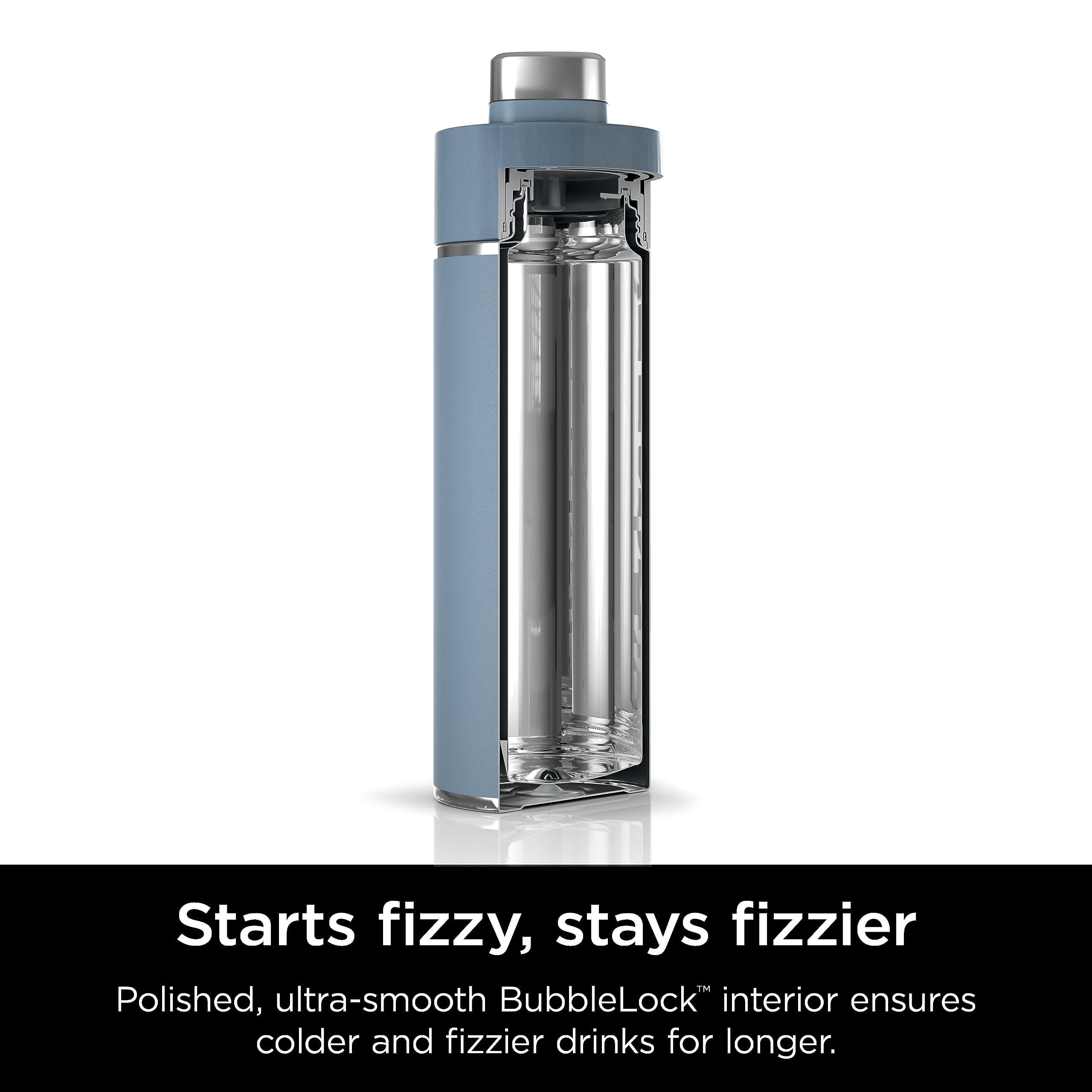 Ninja DW2401BL 24oz Stainless Steel Travel Water Bottle - Blue, Leak Proof, Insulated for Carbonated Drinks, Dishwasher Safe