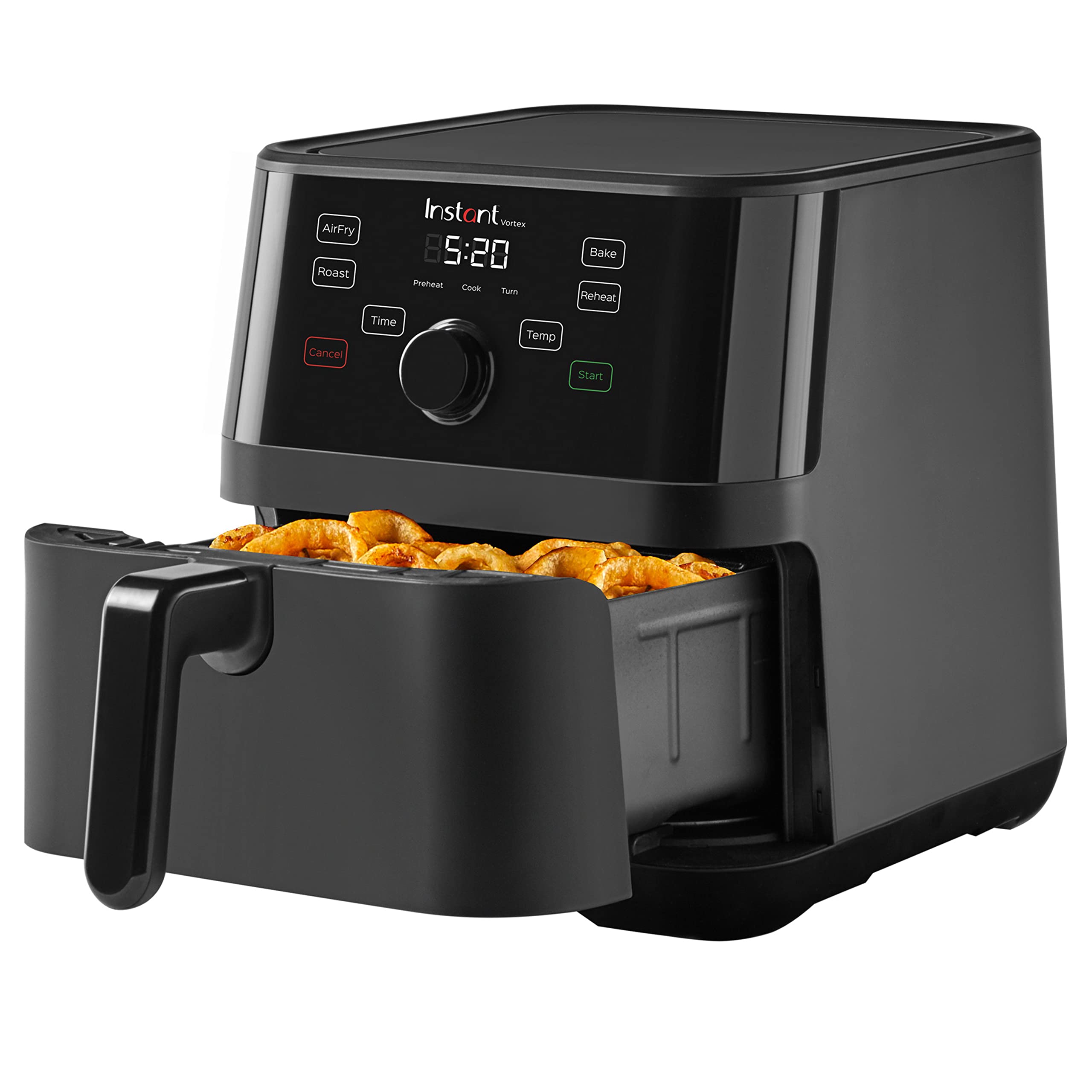 Instant Pot Vortex 6QT XL Air Fryer - 4-in-1, Dishwasher-Safe, Black, Model 140-3001-01, 100+ Recipes for Quick Meals