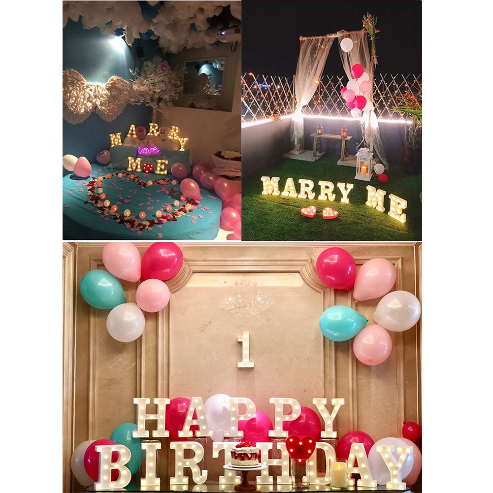 MUMUXI Marquee Light Up Letters | Large Light Up Numbers | Battery Powered and Bright with Every Letter of The Alphabet | for We