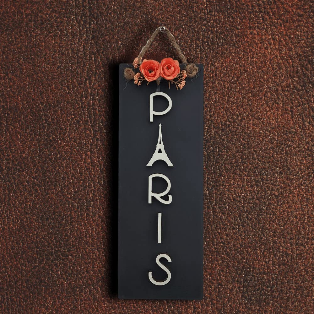 Chalk My Theme 3D Wooden Paris Wall Decor Art Home Decoration Perfect For Living Room/Hotel/Restaurant/Bedroom/Drawing Room