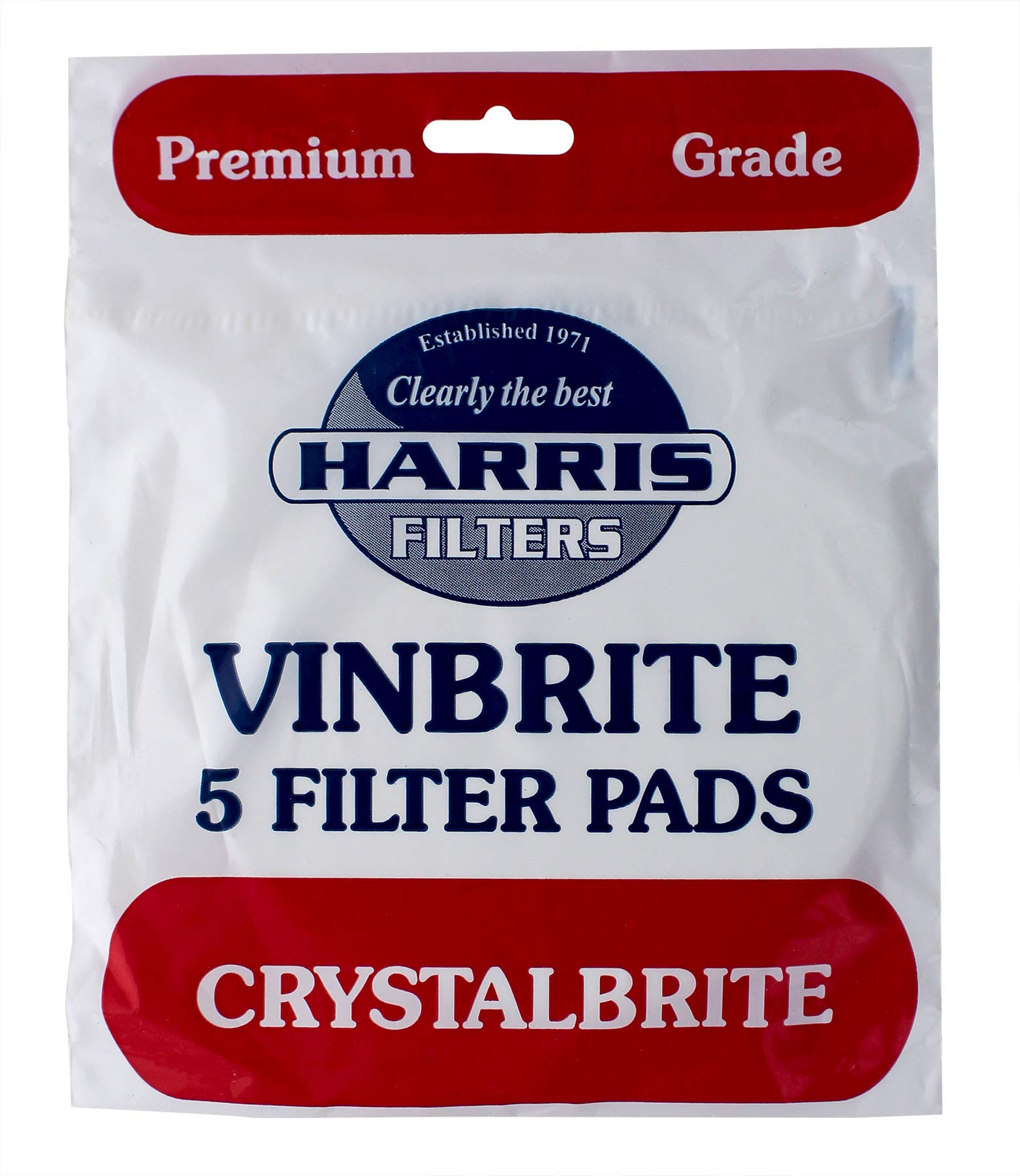 3X Harris Crystalbrite Filter Pads 5-Pk Use With Harris Vinbrite Mk3 Filter Kit