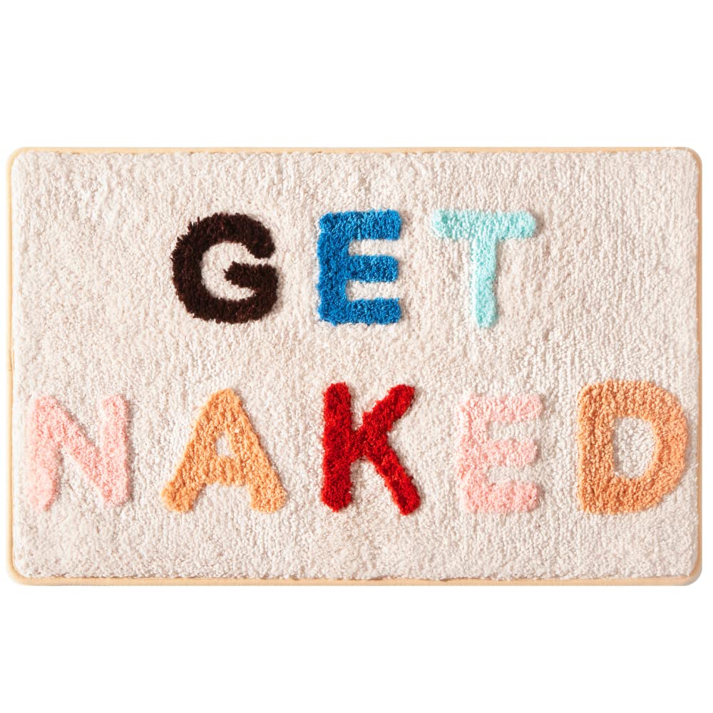Abound Lifestyle Bath Mat, Cute Bath Mat, Fade Resistant Cute Bathroom Decor, Funny Tufted Microfiber Bath Rug, Machine Washable