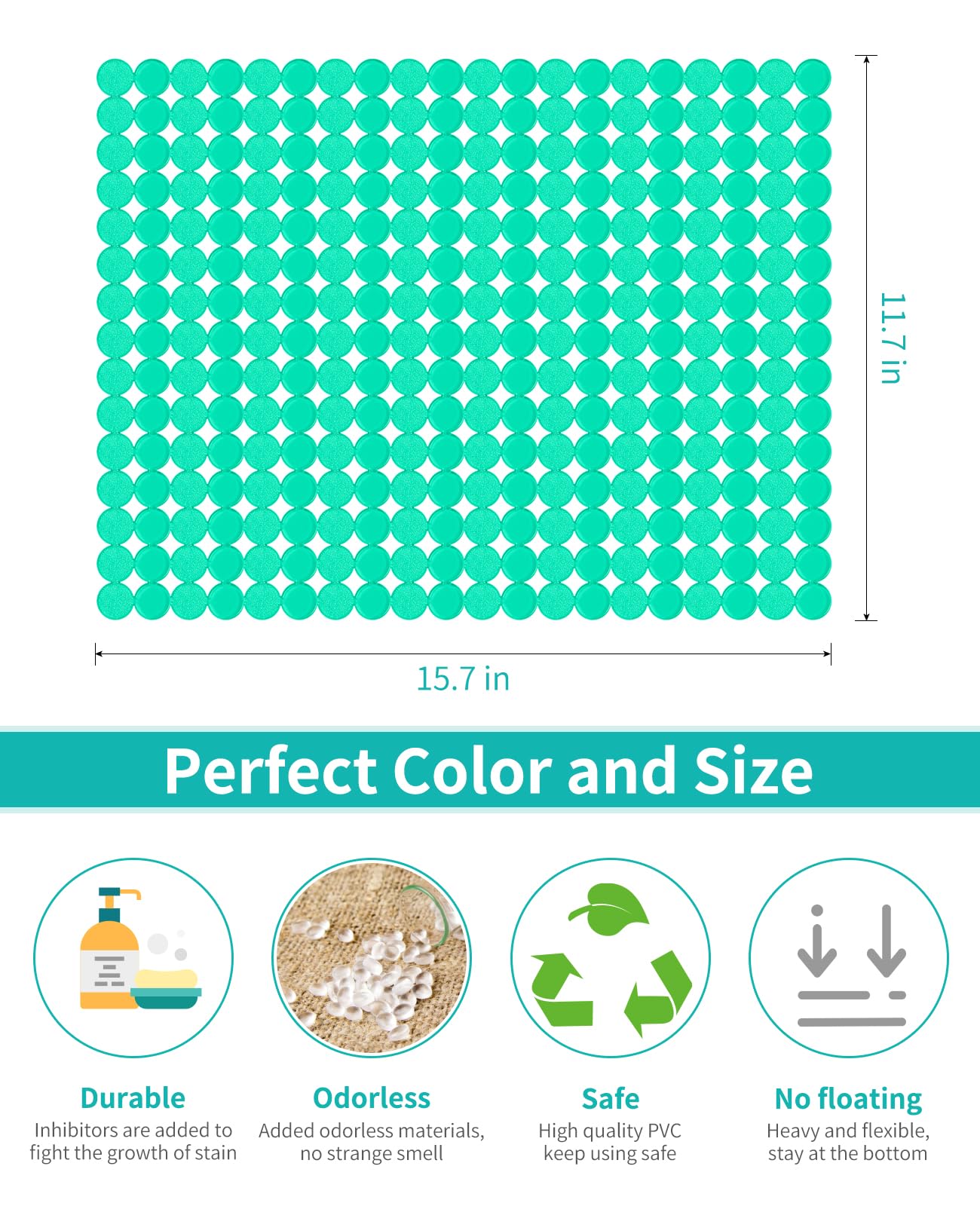 Bligli 2-Pack Kitchen Sink Mat: Pvc Adjustable Sink Protector | Sink Liner Pad | Dish Drying Mats, Easy To Clean & Diy Cut | 15.