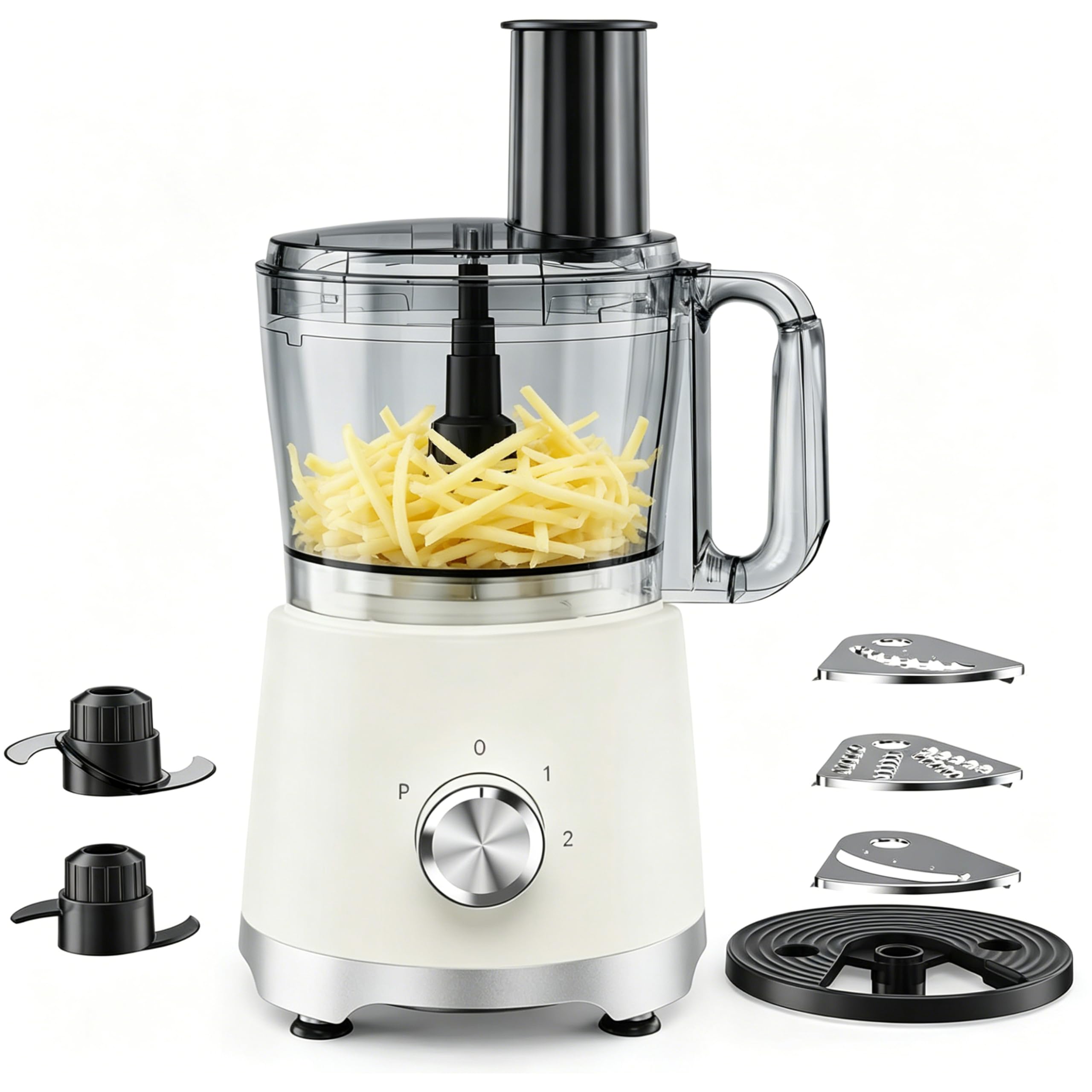 Simple Deluxe 10.5 Cup Food Processor, Multi-Functional Vegetable Choppers Food Grinder with Slicing Shredding Chopping Kneading