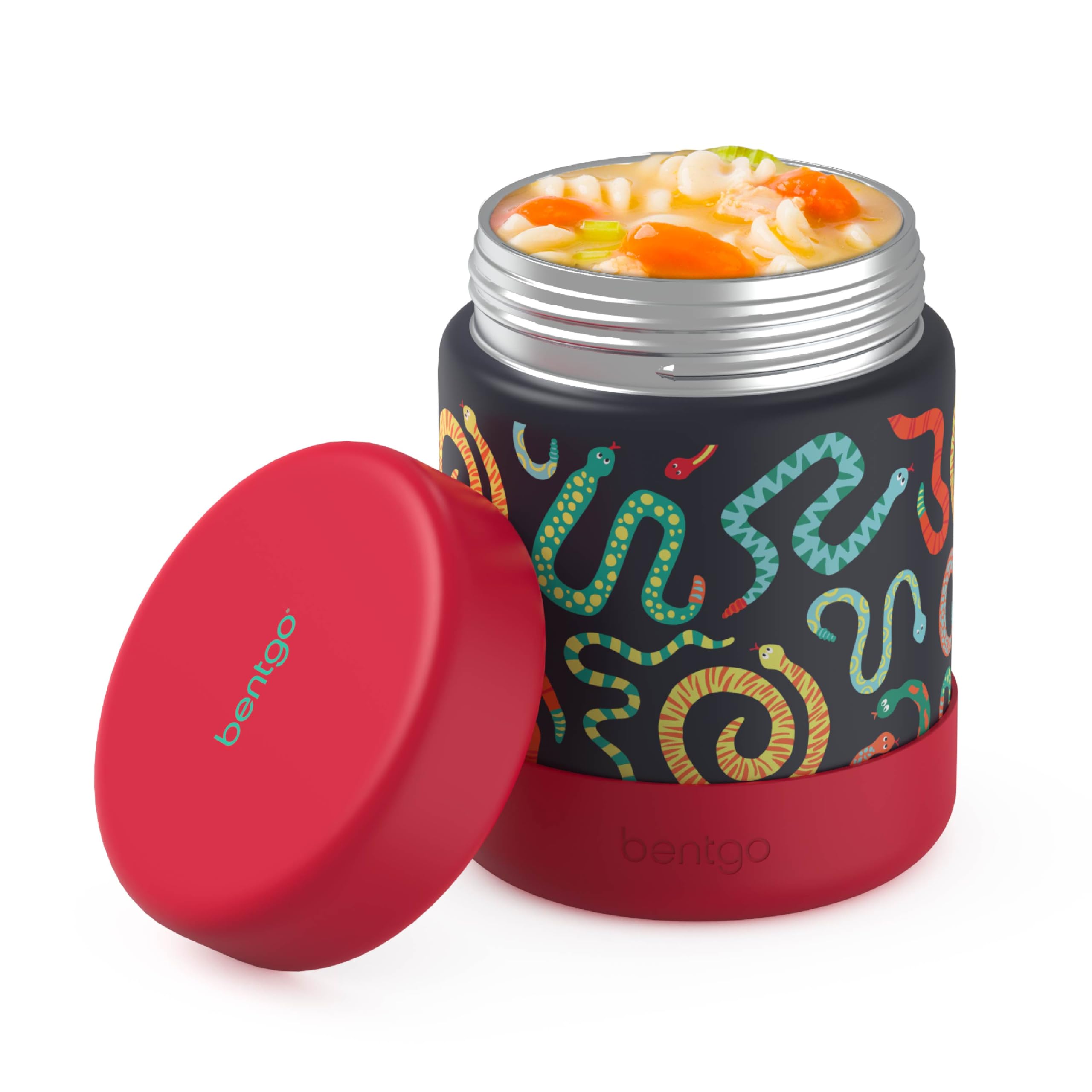 Bentgo Kids Stainless Steel Food Jar - 11 fl oz Leak-Proof Double Insulated Hot or Cold Food Container with Removable Silicone B