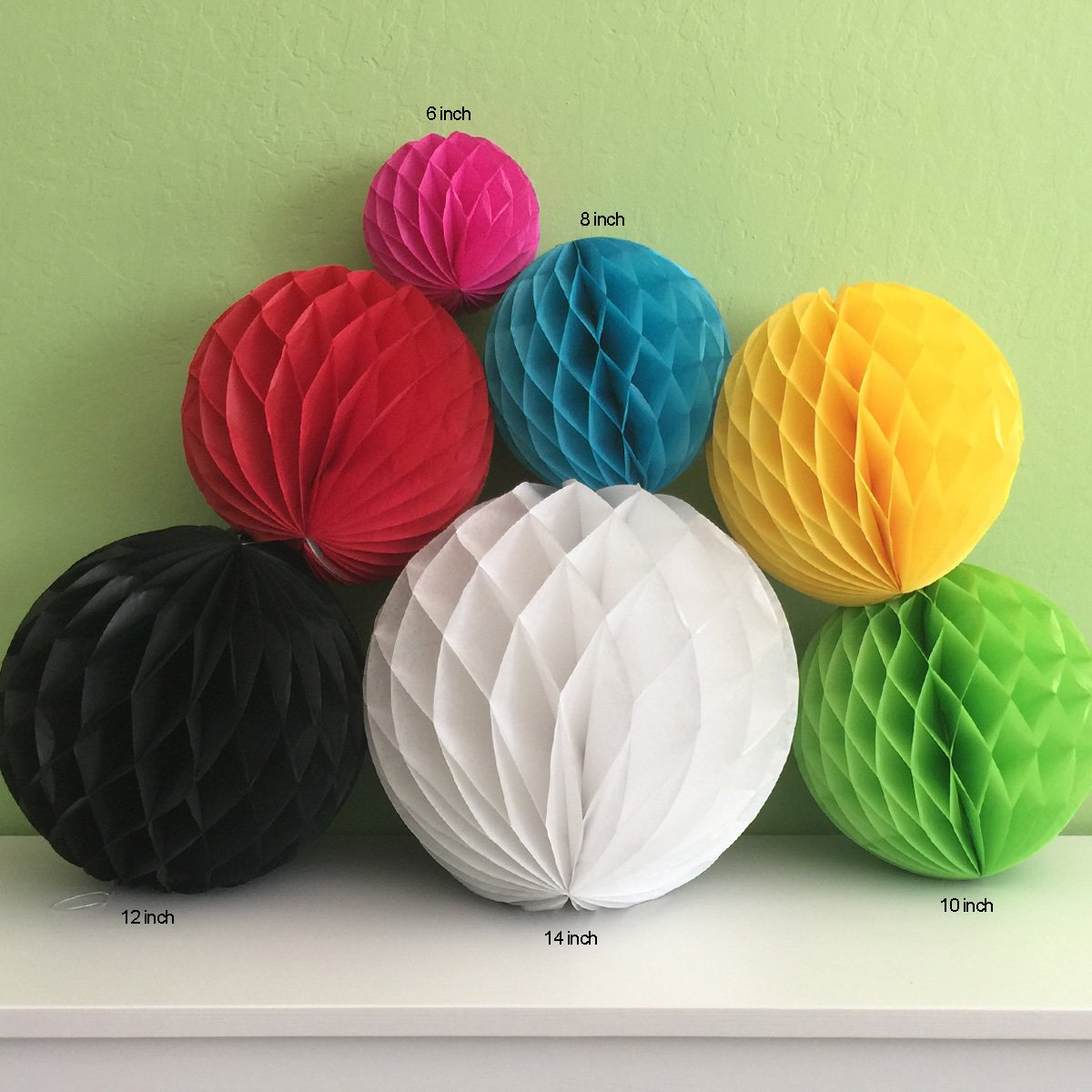 Allydrew Hanging Party Decoration, 16 Inch Tissue Honeycomb Ball For Weddings, Birthday Parties, Baby Showers, And Nursery D  Co