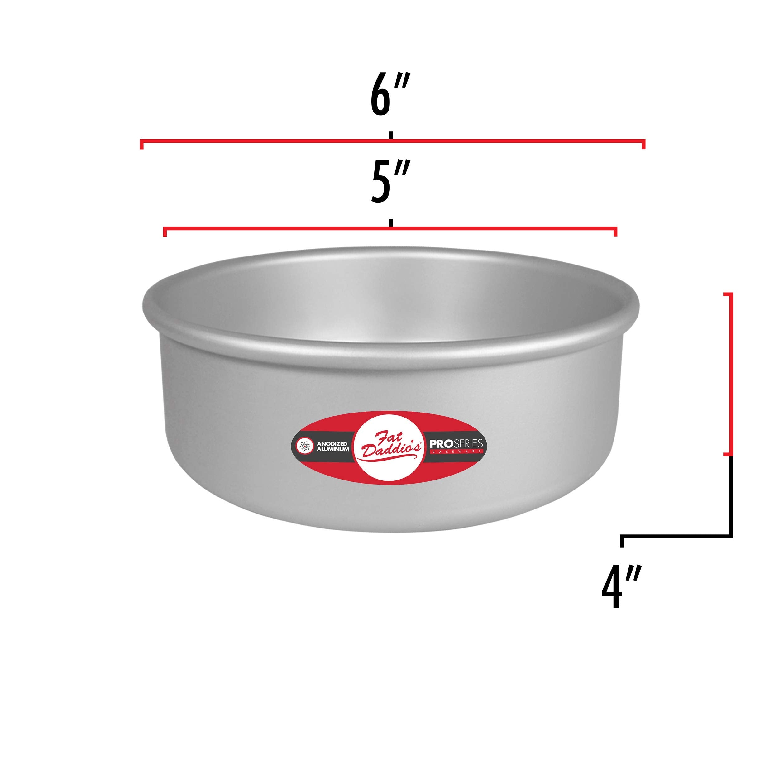 Fat Daddio'S Round Cake Pan, 5 X 4 Inch, Silver
