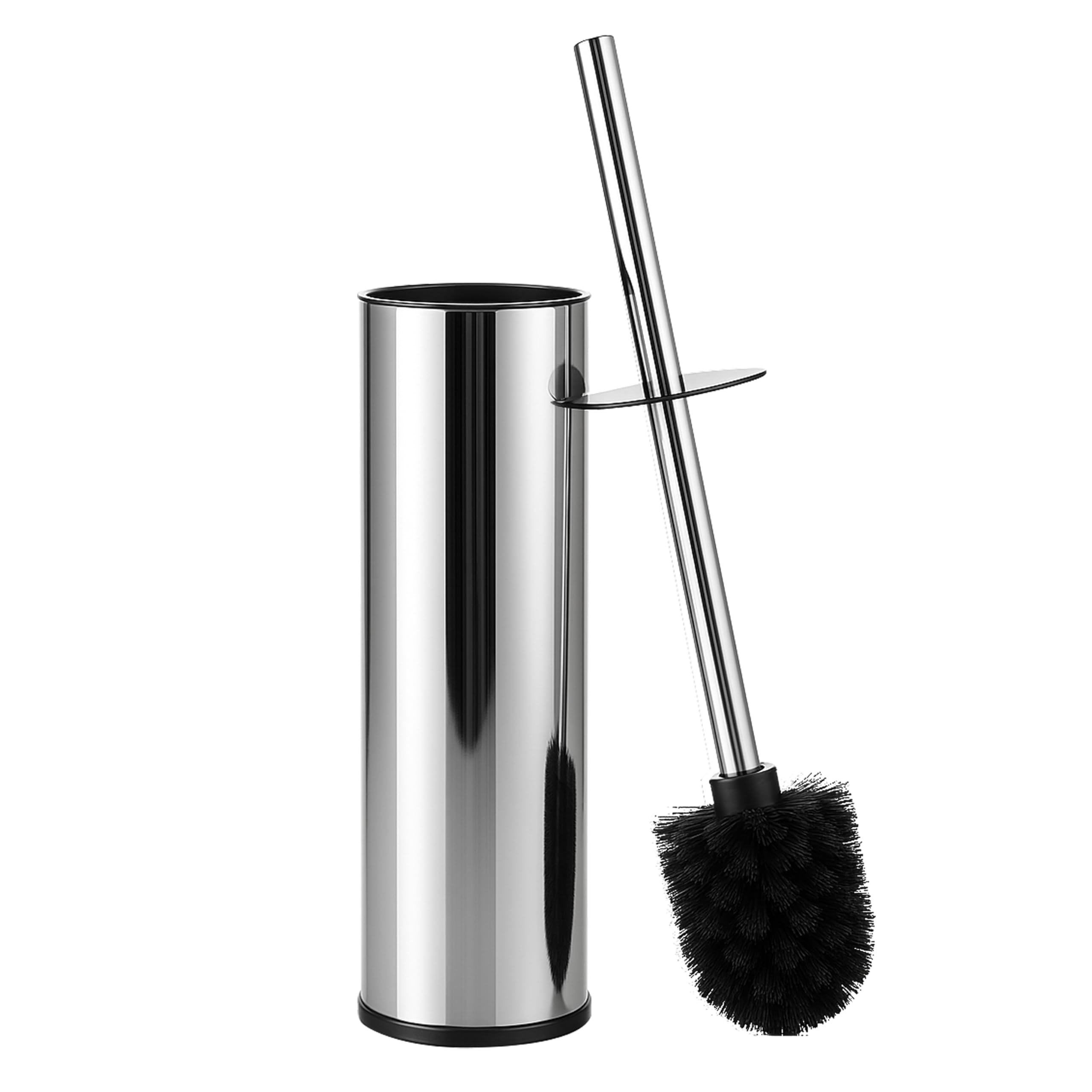 BGL Chrome Toilet Brush and Holder,Stainless Steel Toilet Brushes for Bathroom with Holder