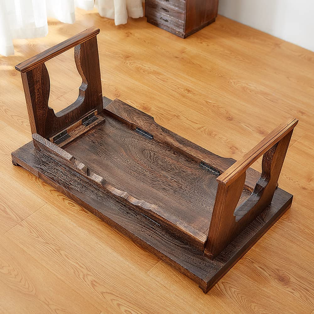 Sinobest Bed Laptop Desk With Foldable Legs, Breakfast In Bed Serving Tray Table, Japanese Style Floor Table For Tea & Coffee, A