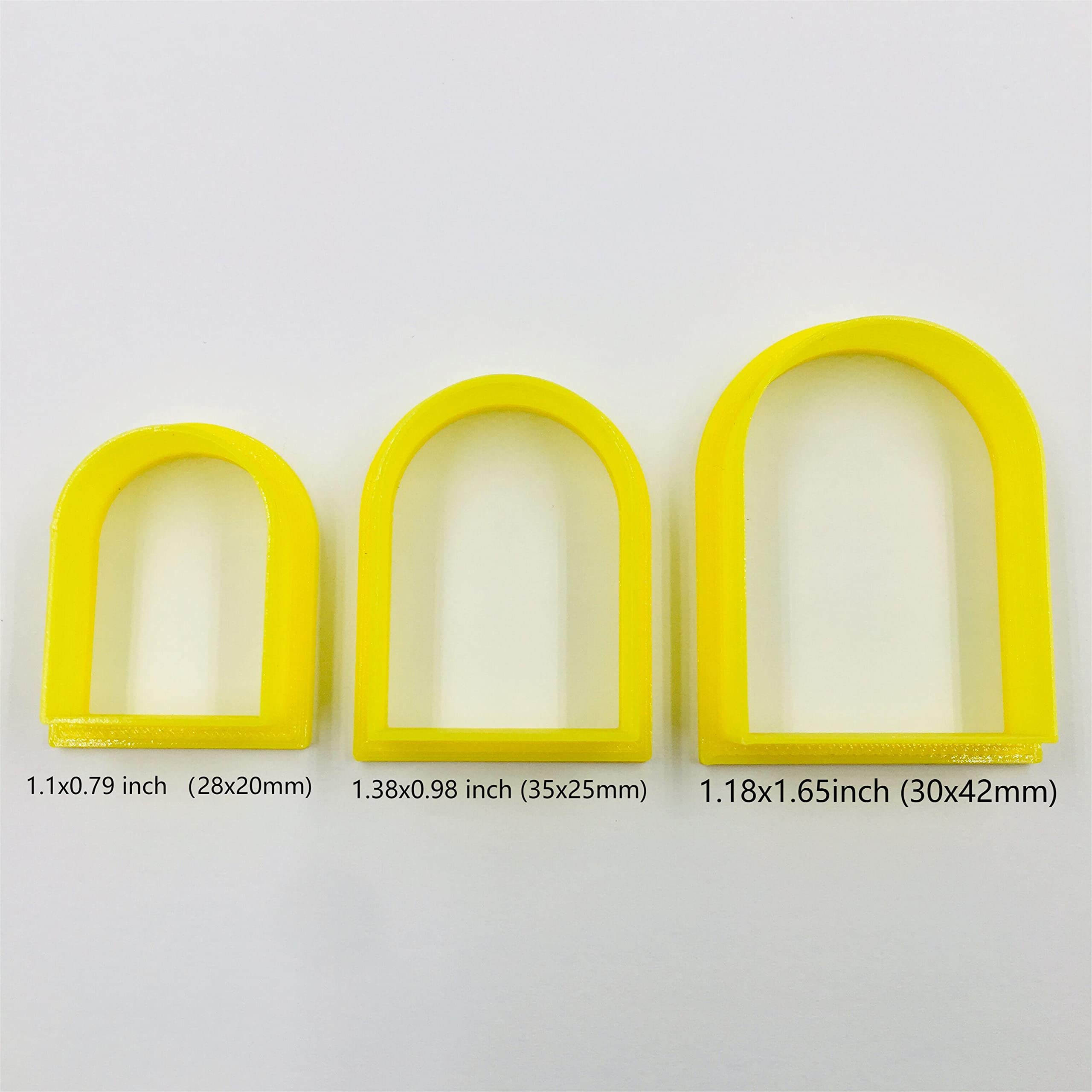 Set Of 3 Arch Clay Cutter Set, Cookie Cutter, 3D Polymer Clay Cutter