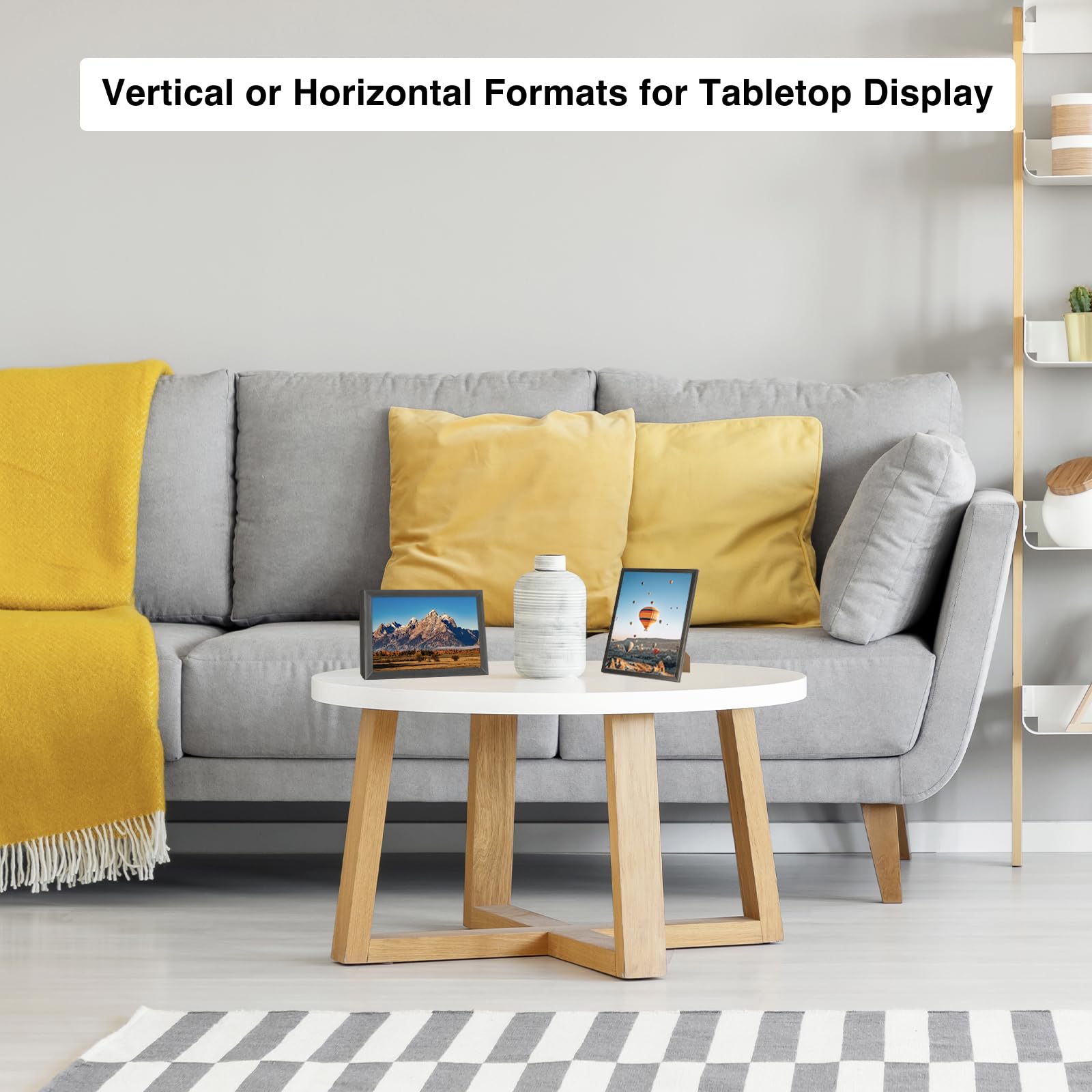 JCJMY 8x11 Picture Frame Silver Gray for Wall Hanging or Tabletop, Wall Mounting Horizontally or Vertically, 8 x 11 Wall Gallery